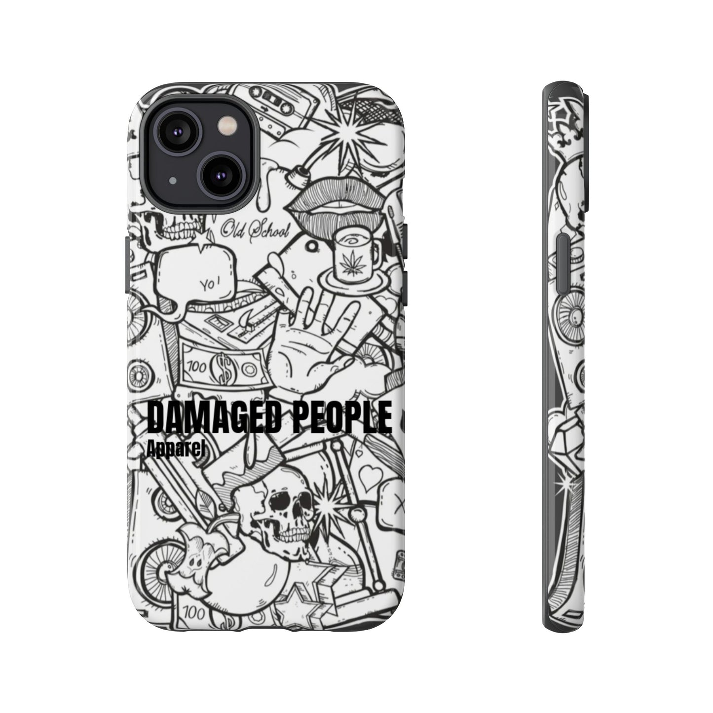 Tough Cases - Damaged People Phone Case - Edgy Vintage Design for Creative Spirits