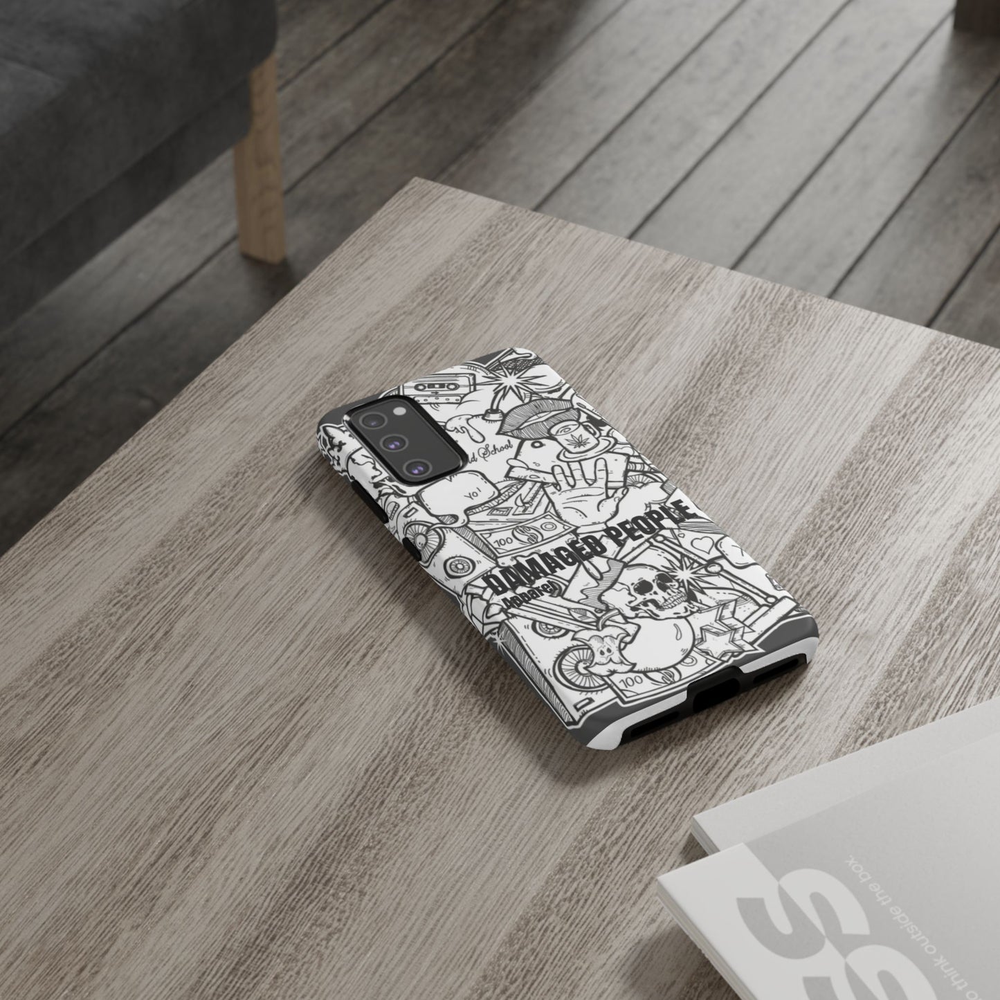 Tough Cases - Damaged People Phone Case - Edgy Vintage Design for Creative Spirits