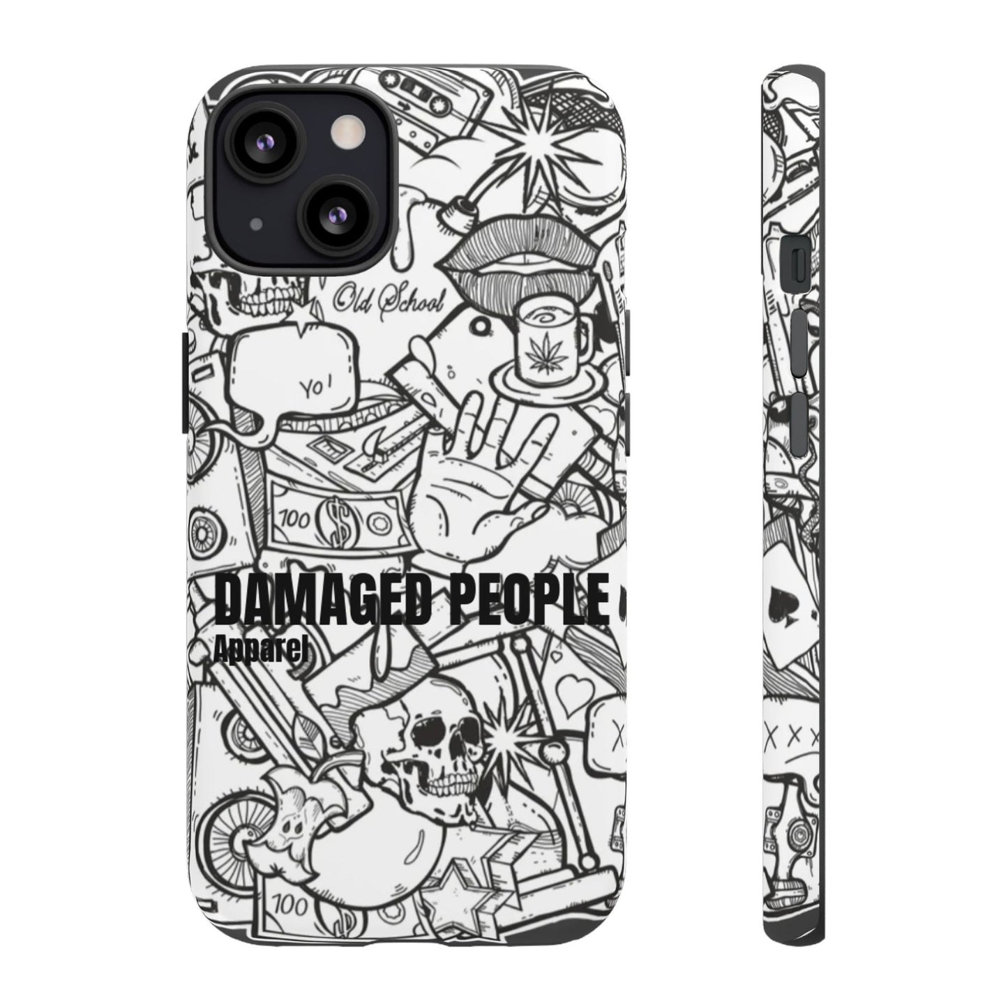 Tough Cases - Damaged People Phone Case - Edgy Vintage Design for Creative Spirits