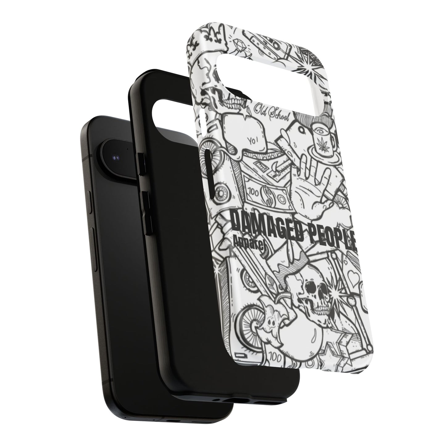 Tough Cases - Damaged People Phone Case - Edgy Vintage Design for Creative Spirits