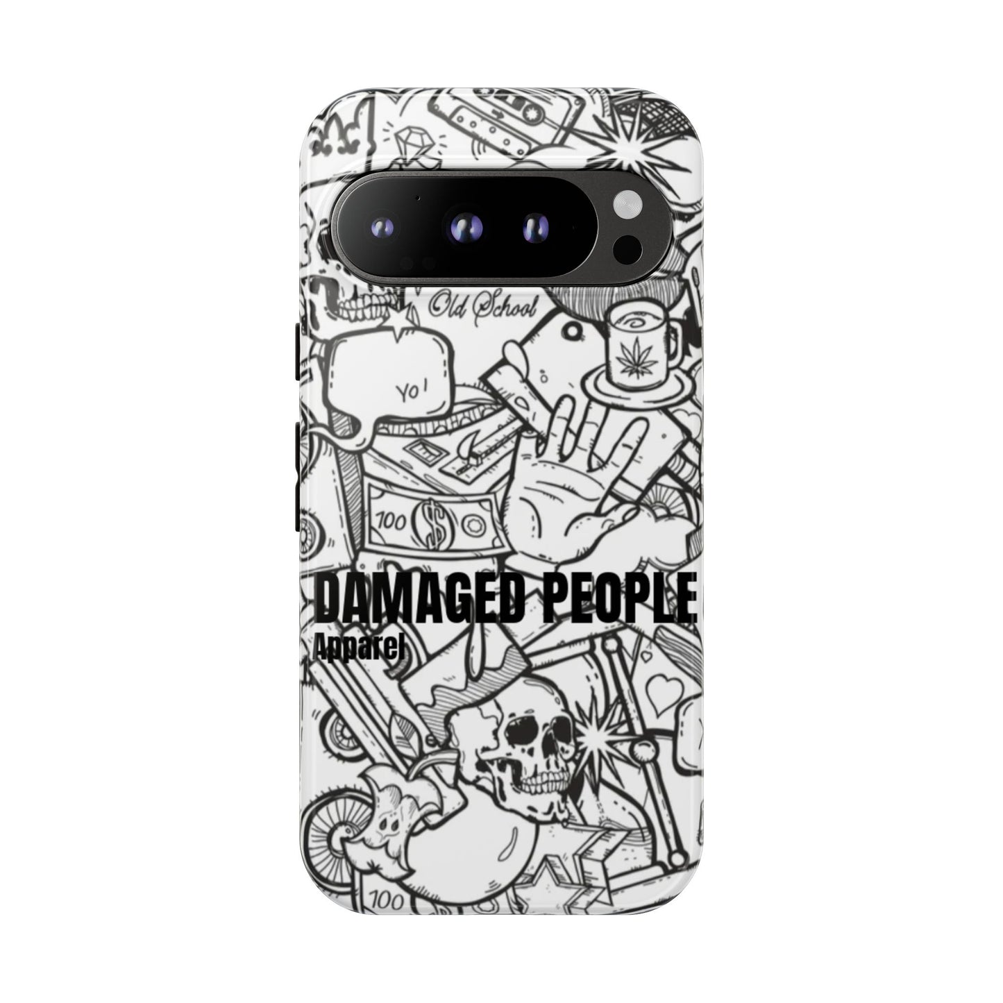 Tough Cases - Damaged People Phone Case - Edgy Vintage Design for Creative Spirits