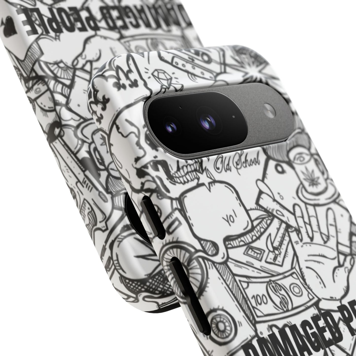Tough Cases - Damaged People Phone Case - Edgy Vintage Design for Creative Spirits