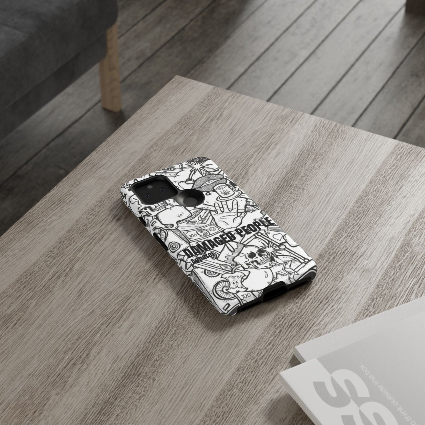 Tough Cases - Damaged People Phone Case - Edgy Vintage Design for Creative Spirits