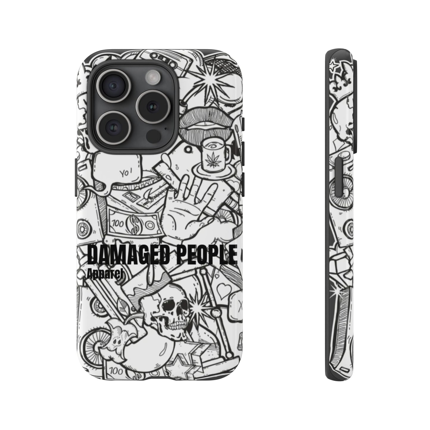 Tough Cases - Damaged People Phone Case - Edgy Vintage Design for Creative Spirits