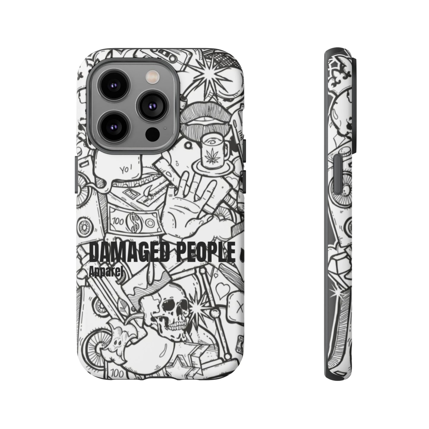 Tough Cases - Damaged People Phone Case - Edgy Vintage Design for Creative Spirits