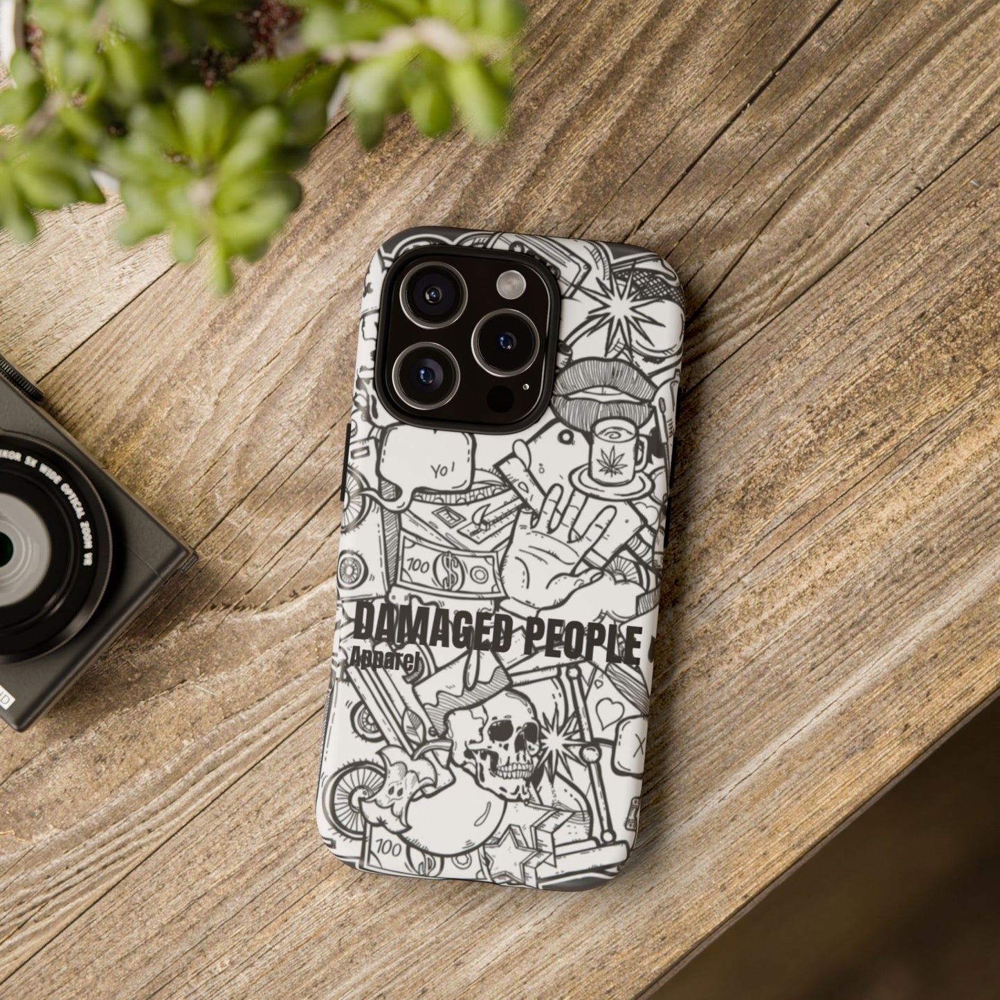 Tough Cases - Damaged People Phone Case - Edgy Vintage Design for Creative Spirits