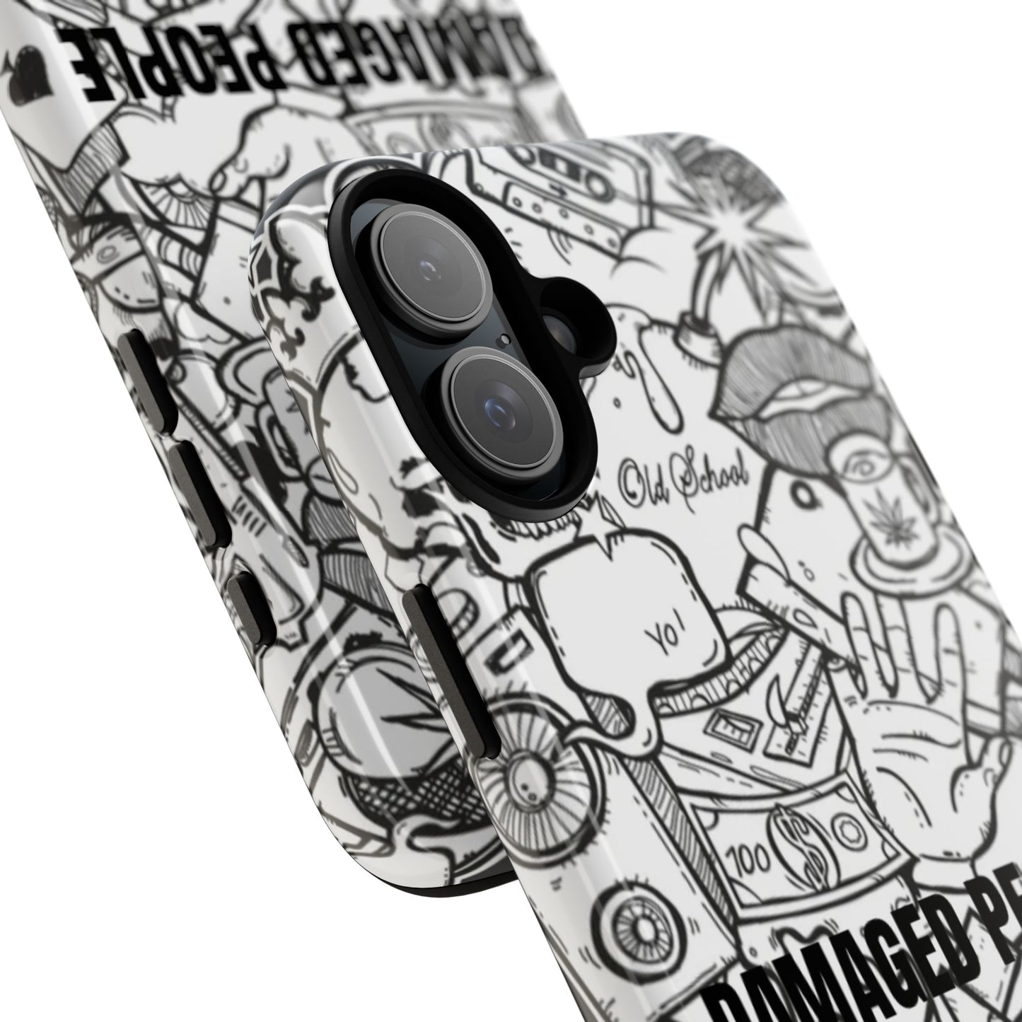 Tough Cases - Damaged People Phone Case - Edgy Vintage Design for Creative Spirits