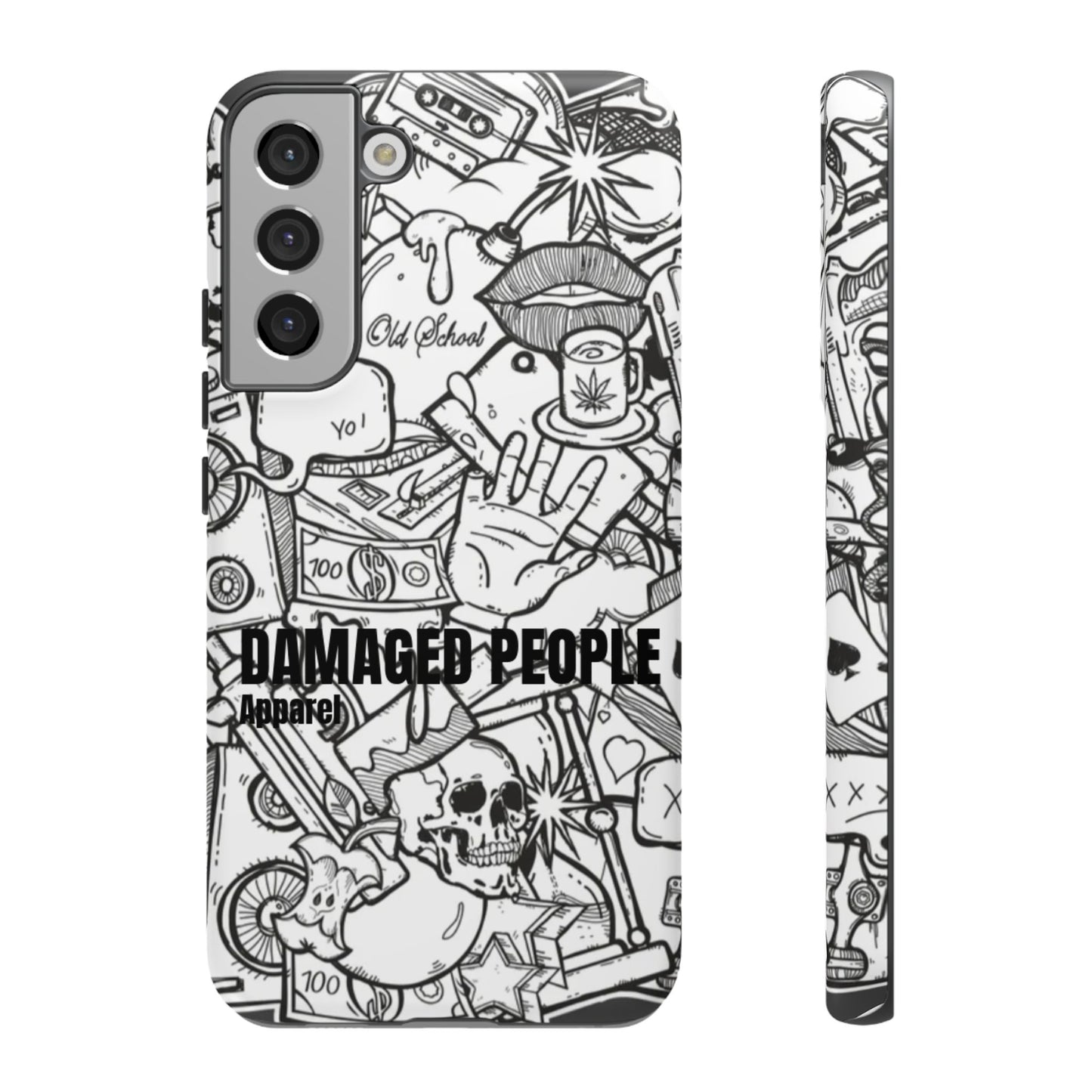 Tough Cases - Damaged People Phone Case - Edgy Vintage Design for Creative Spirits