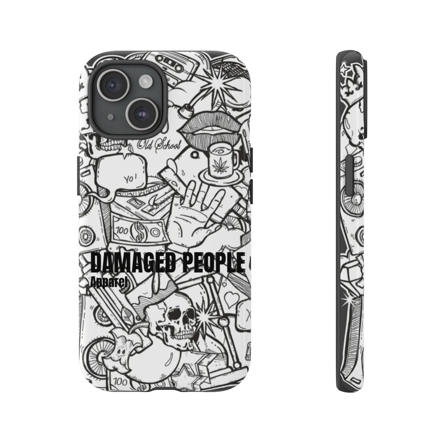 Tough Cases - Damaged People Phone Case - Edgy Vintage Design for Creative Spirits