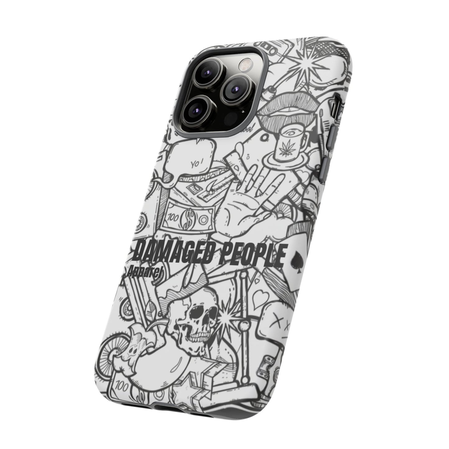 Tough Cases - Damaged People Phone Case - Edgy Vintage Design for Creative Spirits