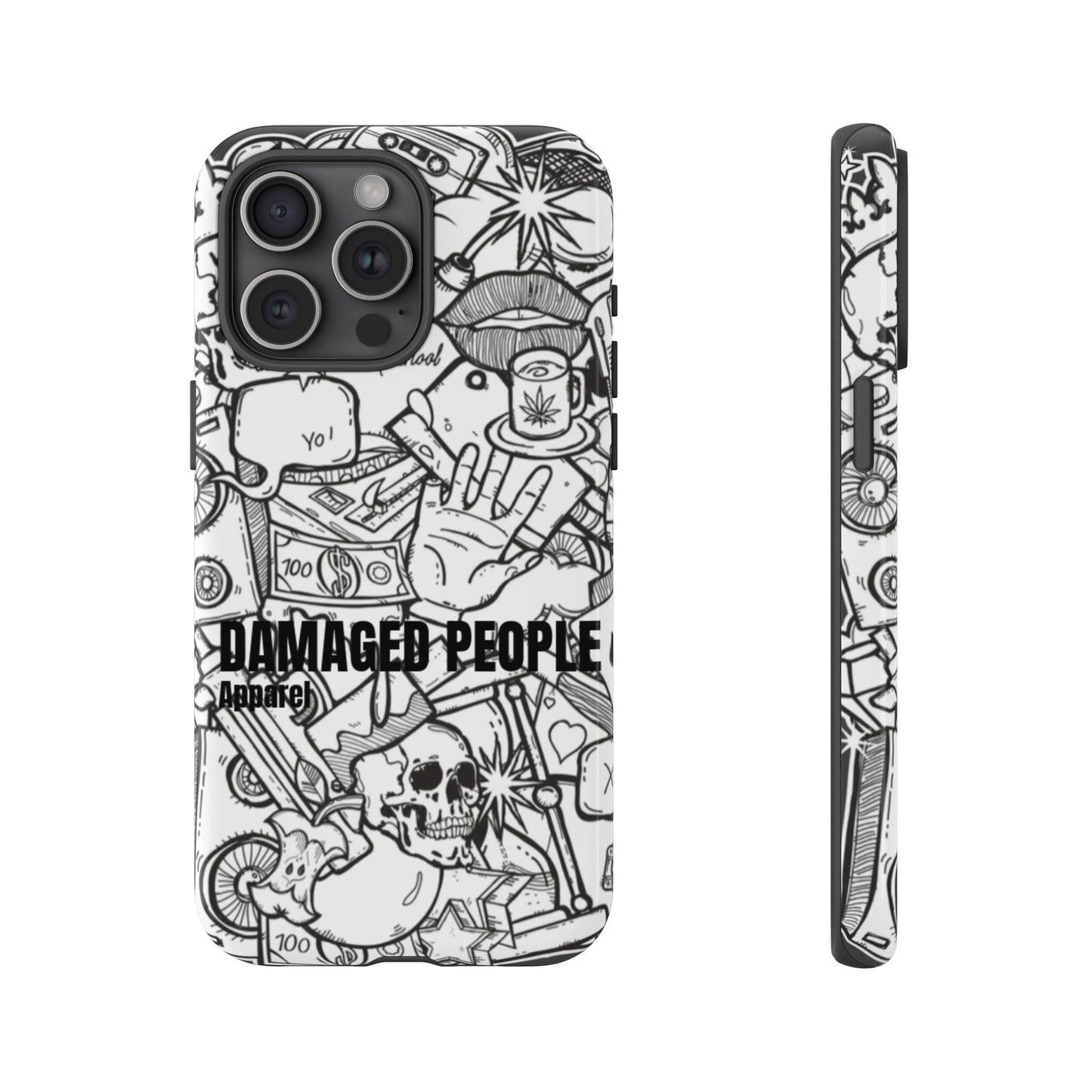 Tough Cases - Damaged People Phone Case - Edgy Vintage Design for Creative Spirits