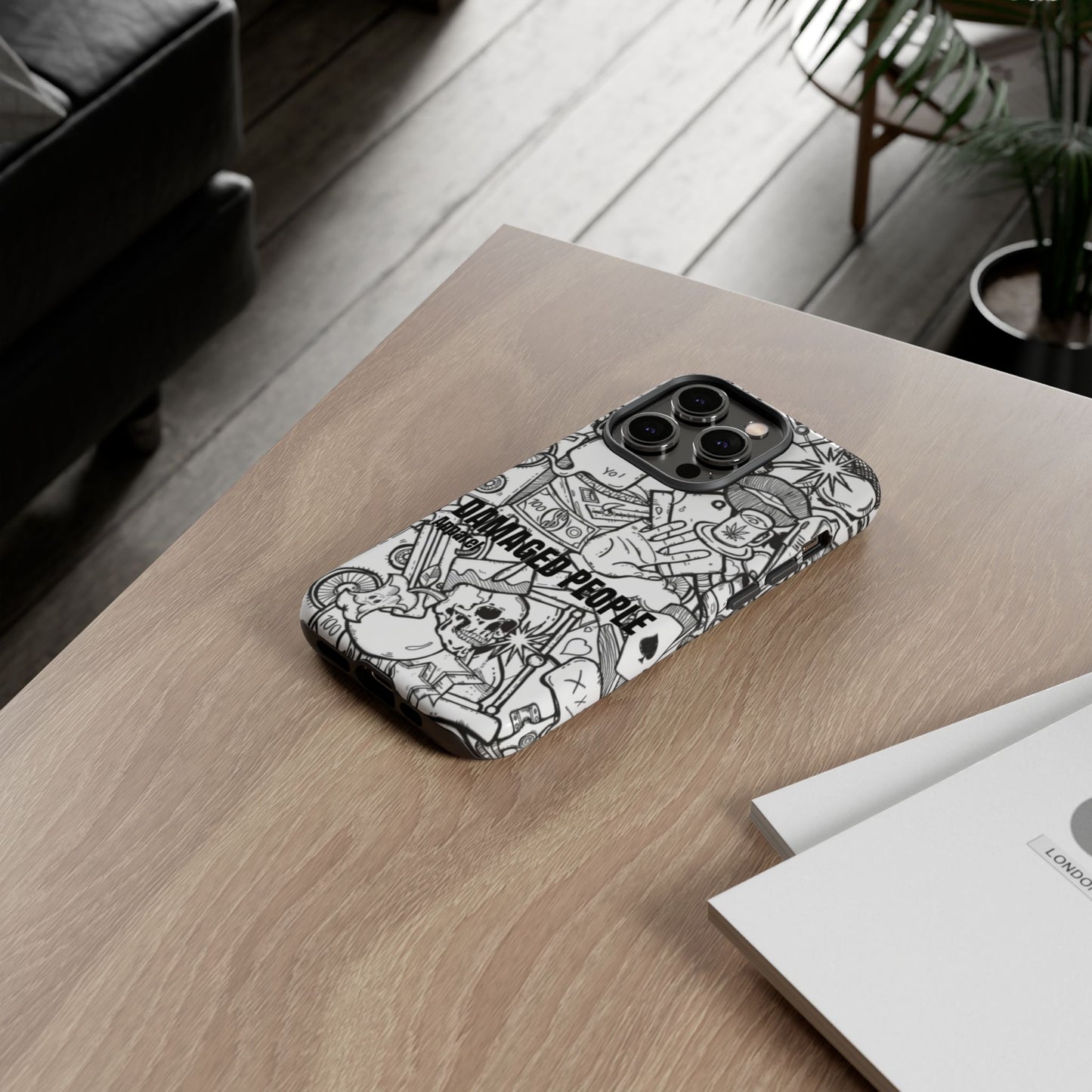 Tough Cases - Damaged People Phone Case - Edgy Vintage Design for Creative Spirits