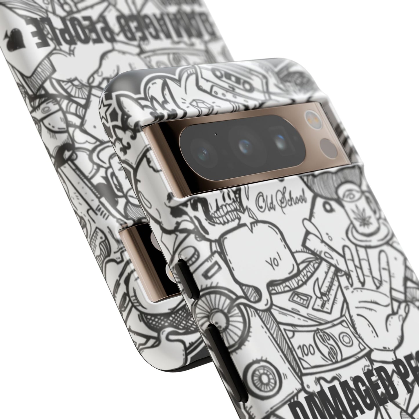 Tough Cases - Damaged People Phone Case - Edgy Vintage Design for Creative Spirits