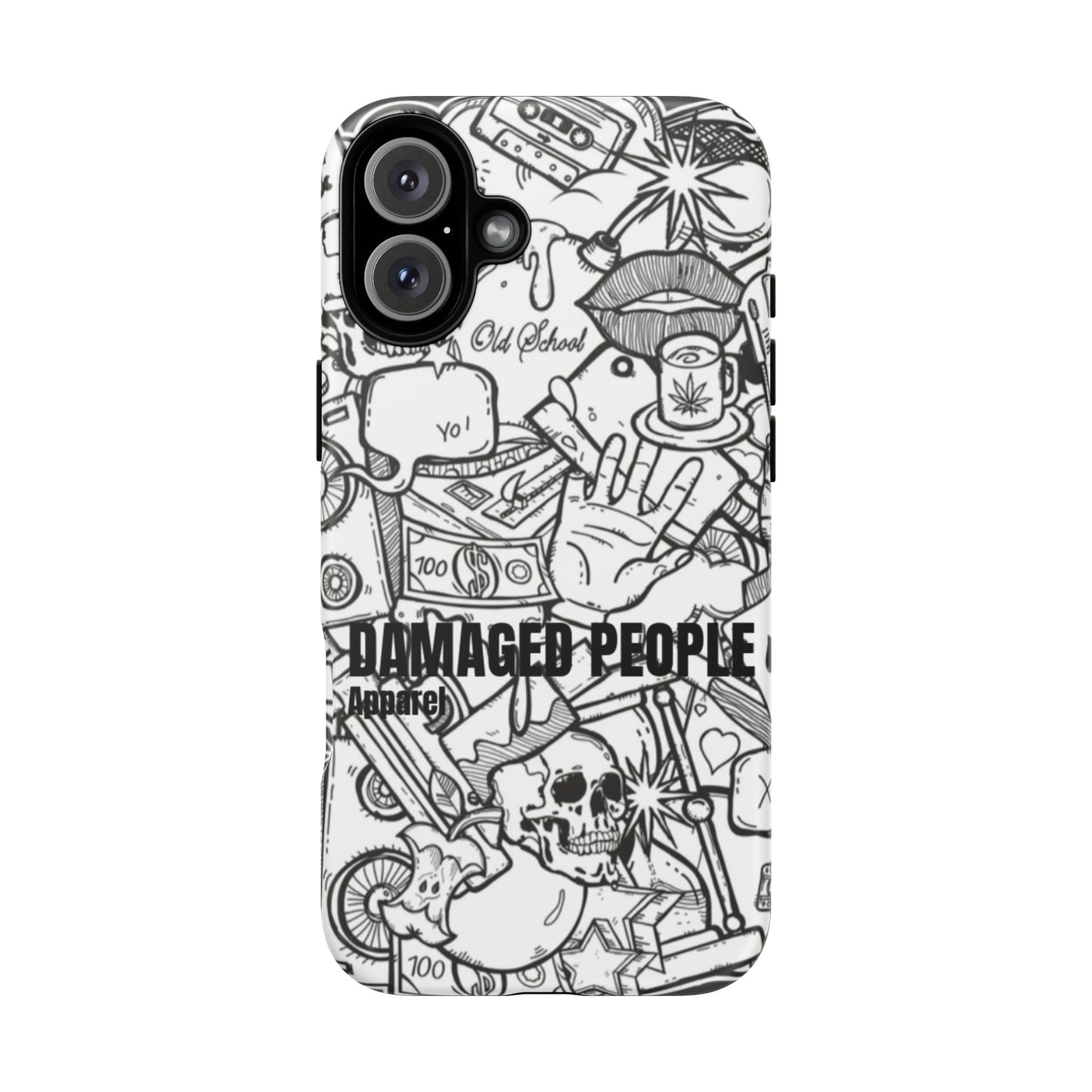 Tough Cases - Damaged People Phone Case - Edgy Vintage Design for Creative Spirits