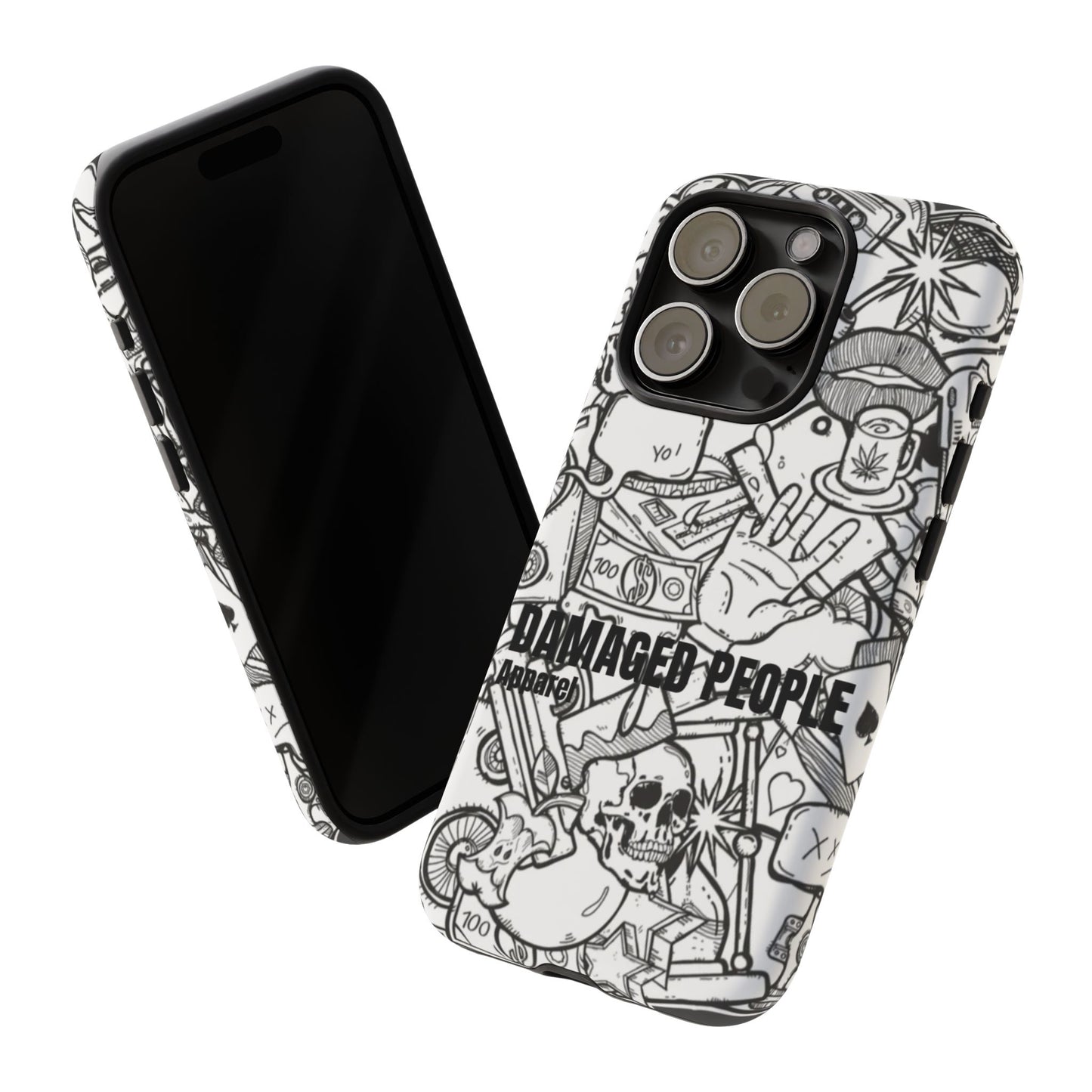 Tough Cases - Damaged People Phone Case - Edgy Vintage Design for Creative Spirits