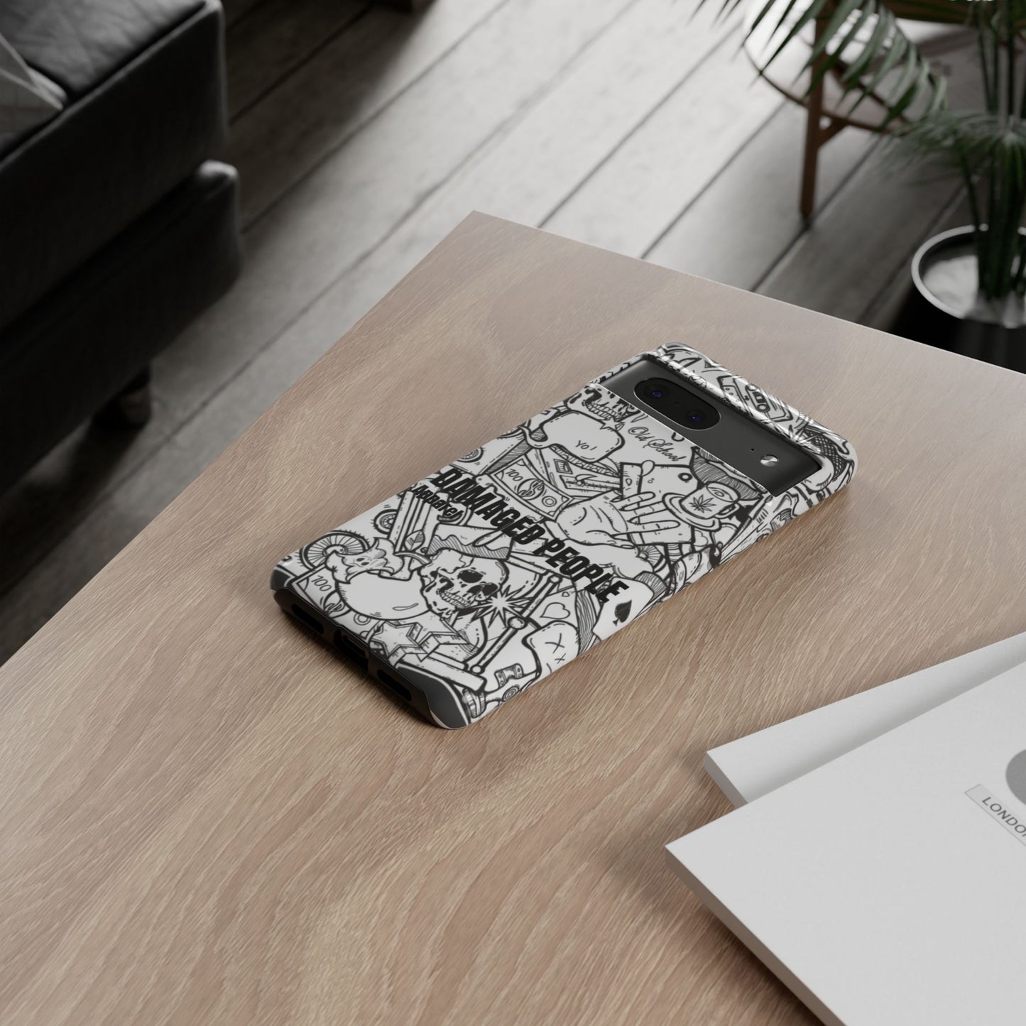 Tough Cases - Damaged People Phone Case - Edgy Vintage Design for Creative Spirits