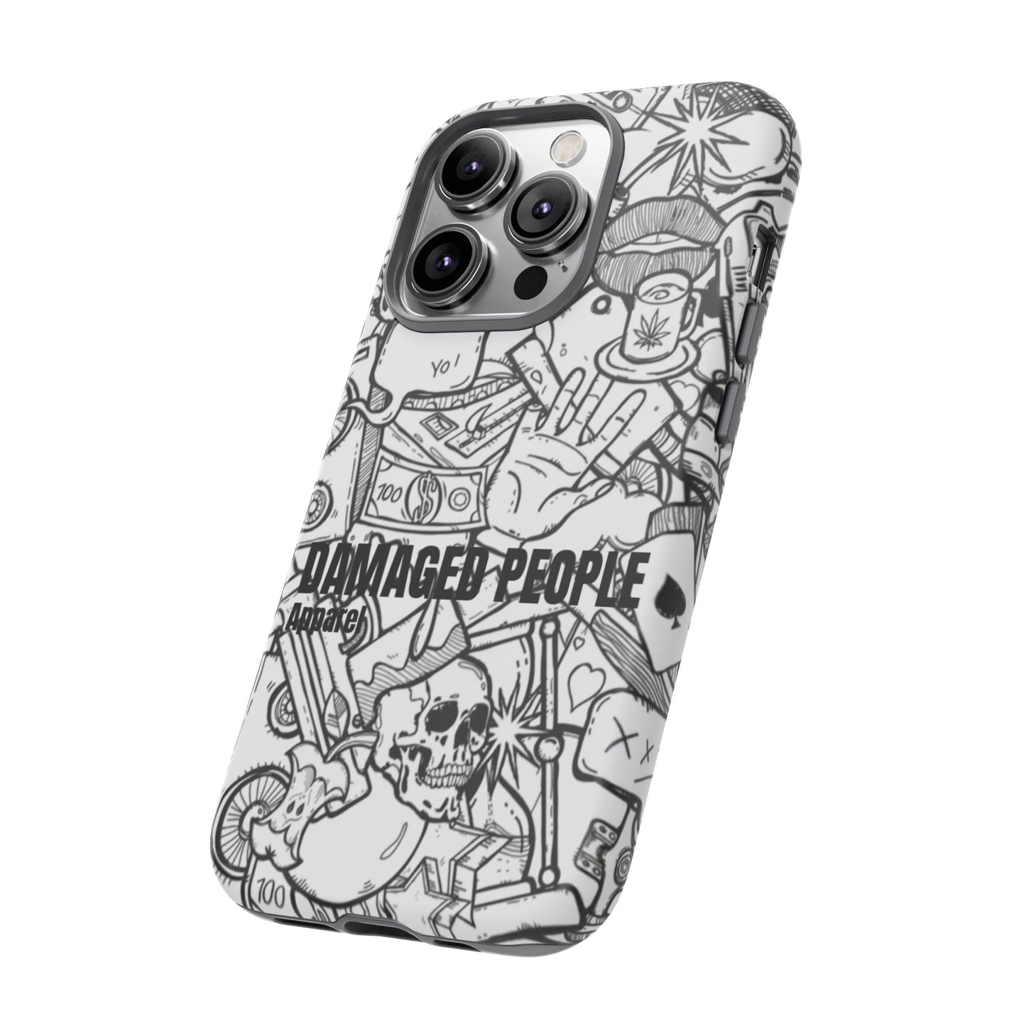 Tough Cases - Damaged People Phone Case - Edgy Vintage Design for Creative Spirits