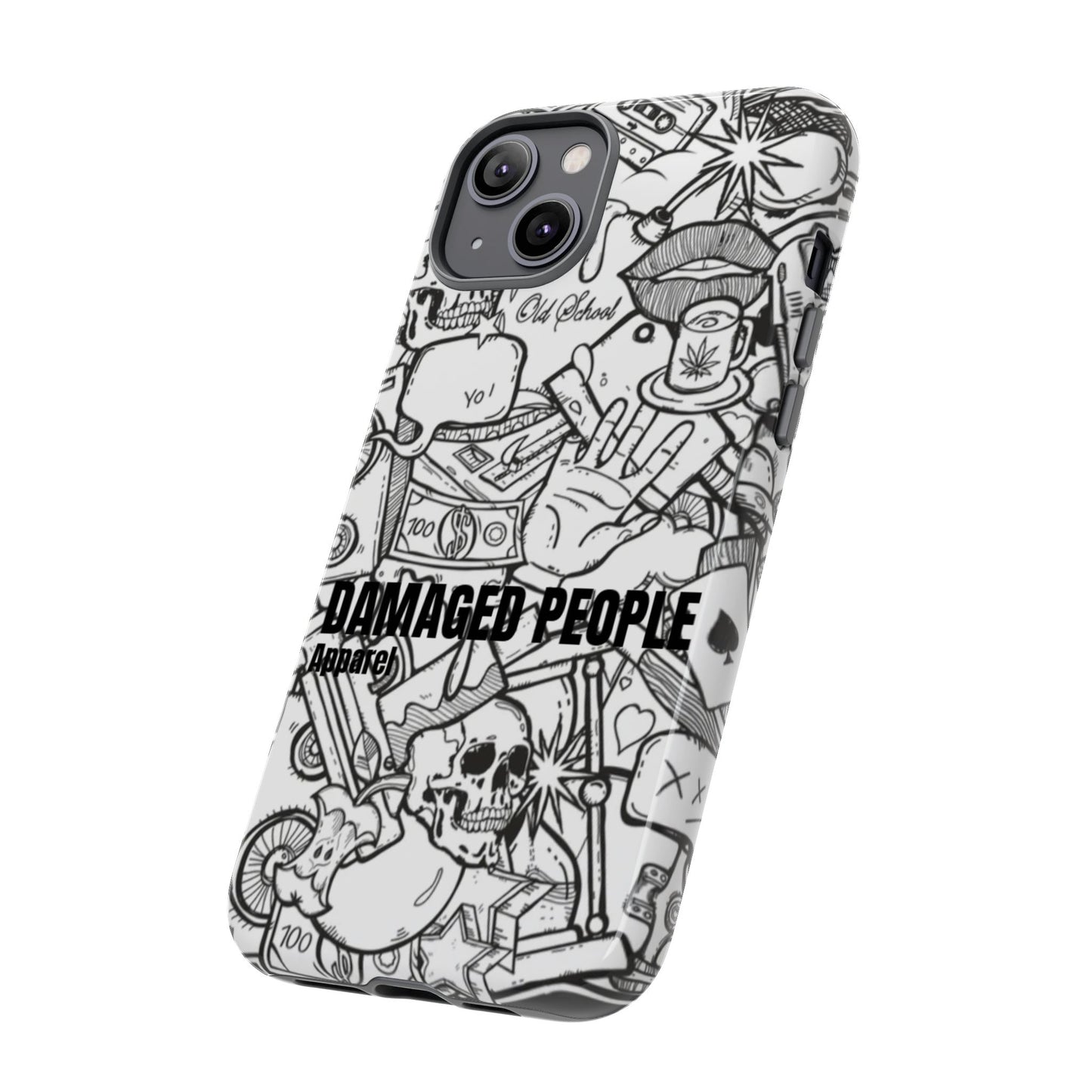Tough Cases - Damaged People Phone Case - Edgy Vintage Design for Creative Spirits