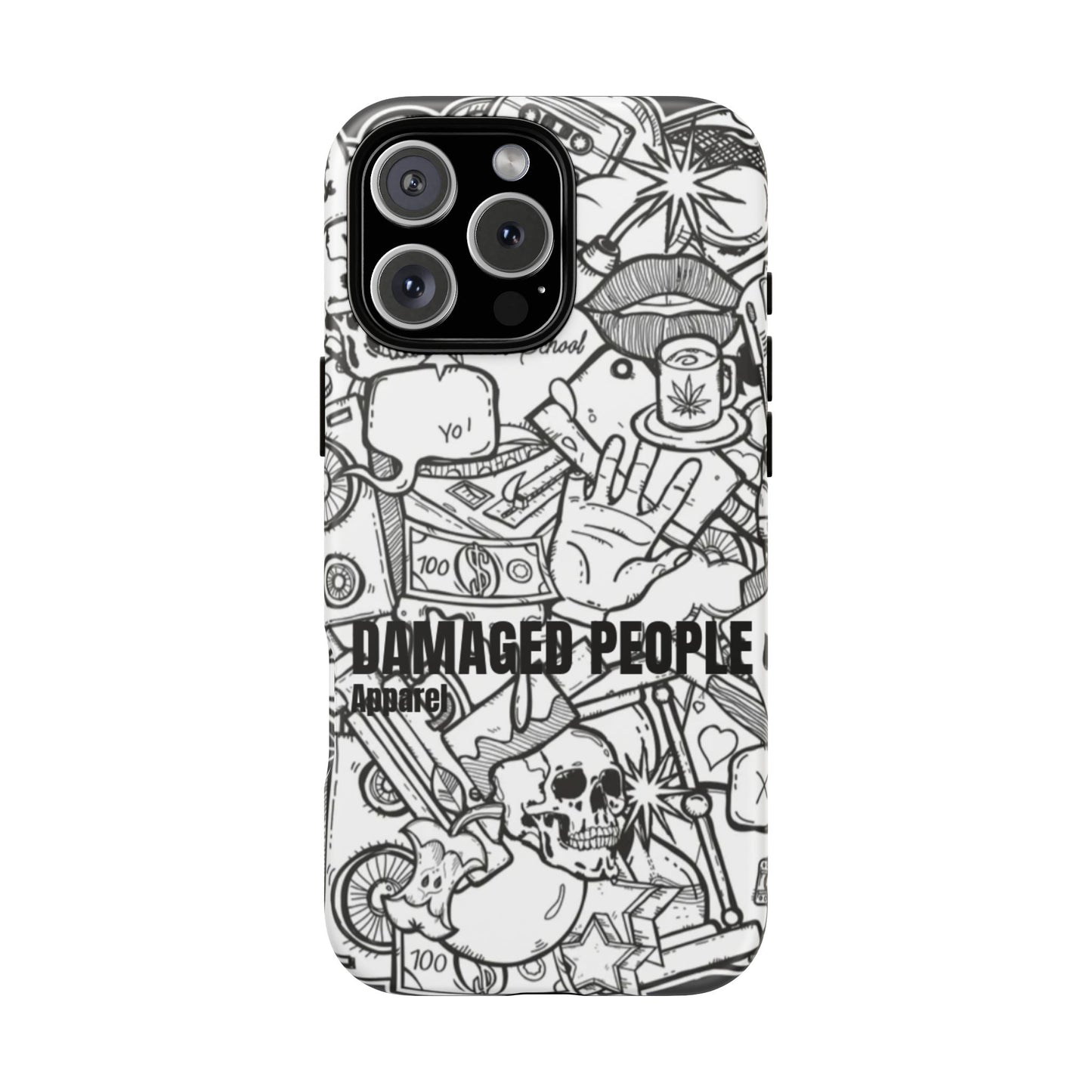 Tough Cases - Damaged People Phone Case - Edgy Vintage Design for Creative Spirits