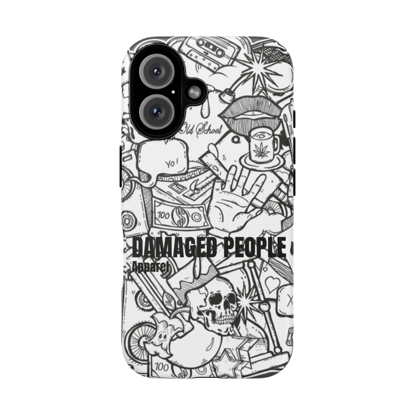 Tough Cases - Damaged People Phone Case - Edgy Vintage Design for Creative Spirits