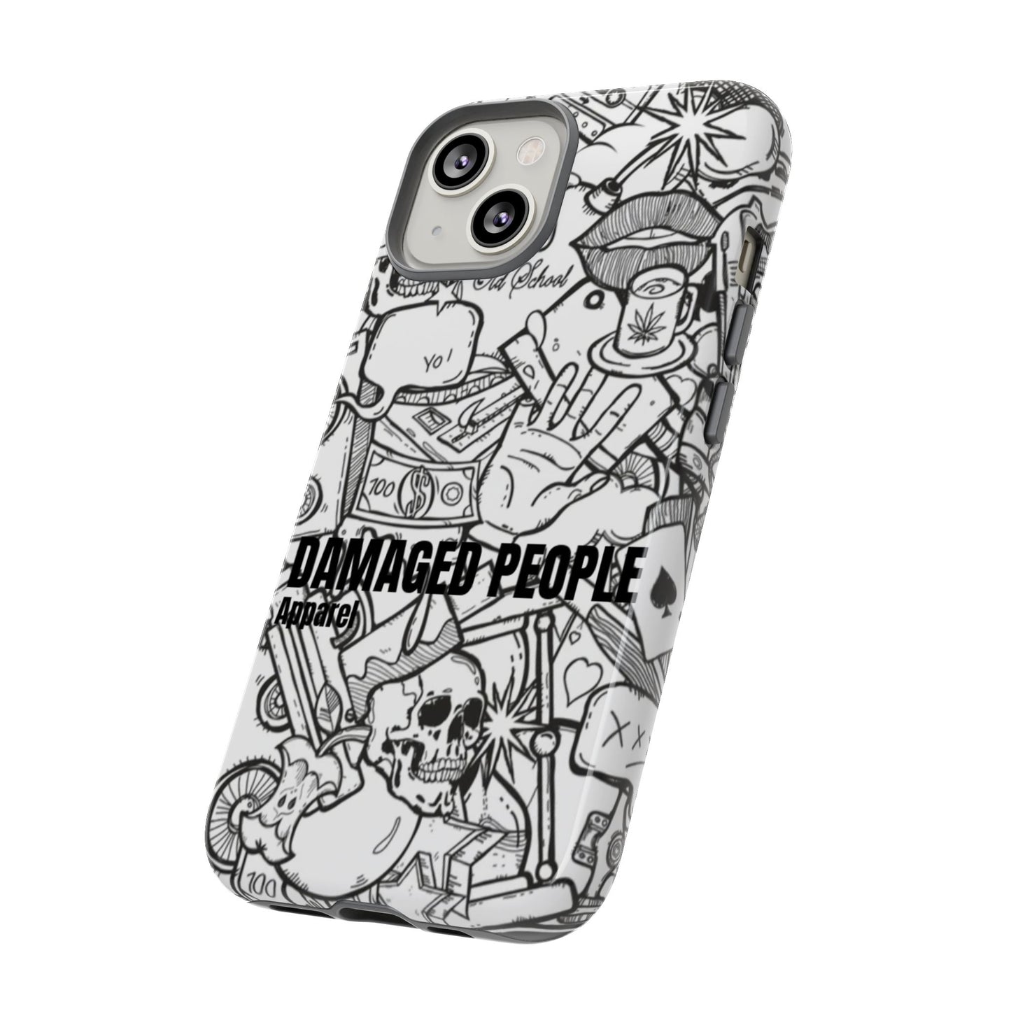 Tough Cases - Damaged People Phone Case - Edgy Vintage Design for Creative Spirits
