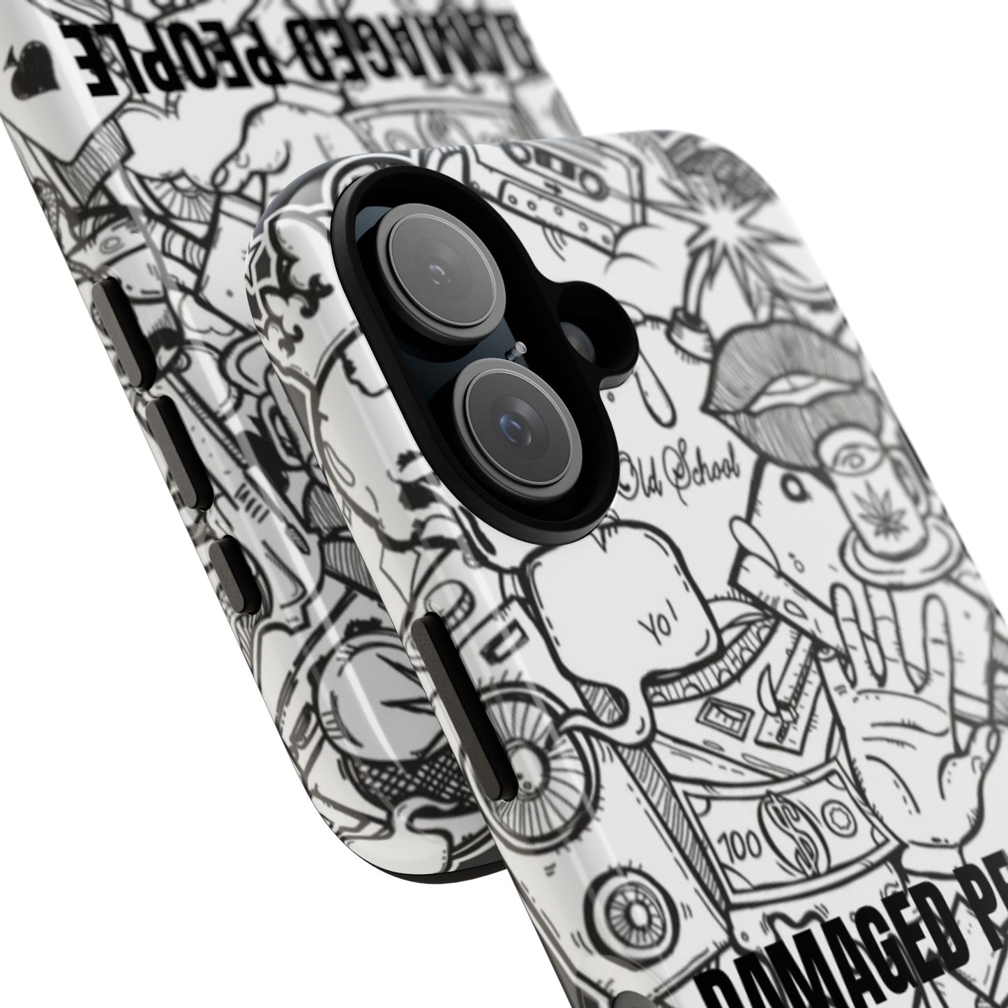 Tough Cases - Damaged People Phone Case - Edgy Vintage Design for Creative Spirits