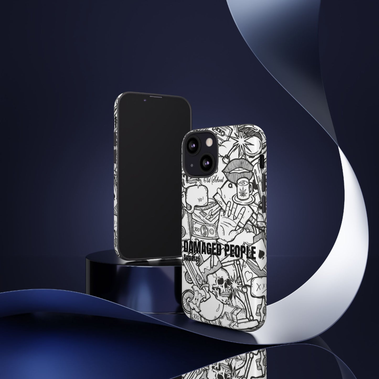 Tough Cases - Damaged People Phone Case - Edgy Vintage Design for Creative Spirits