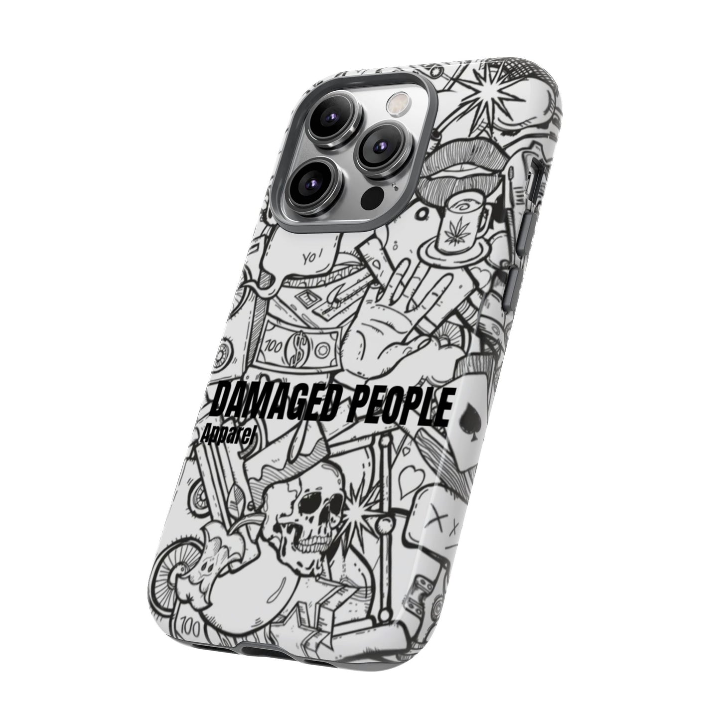 Tough Cases - Damaged People Phone Case - Edgy Vintage Design for Creative Spirits