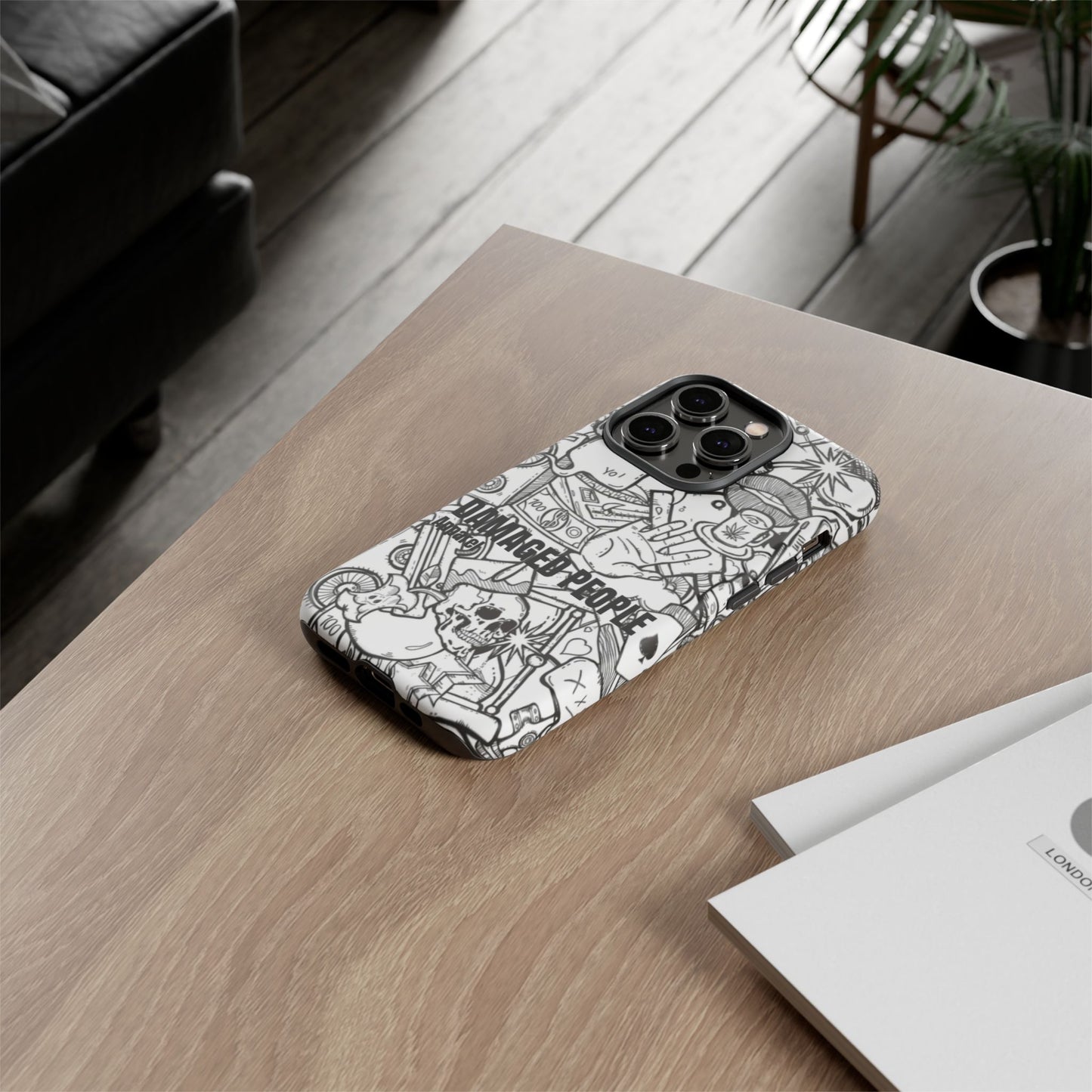 Tough Cases - Damaged People Phone Case - Edgy Vintage Design for Creative Spirits