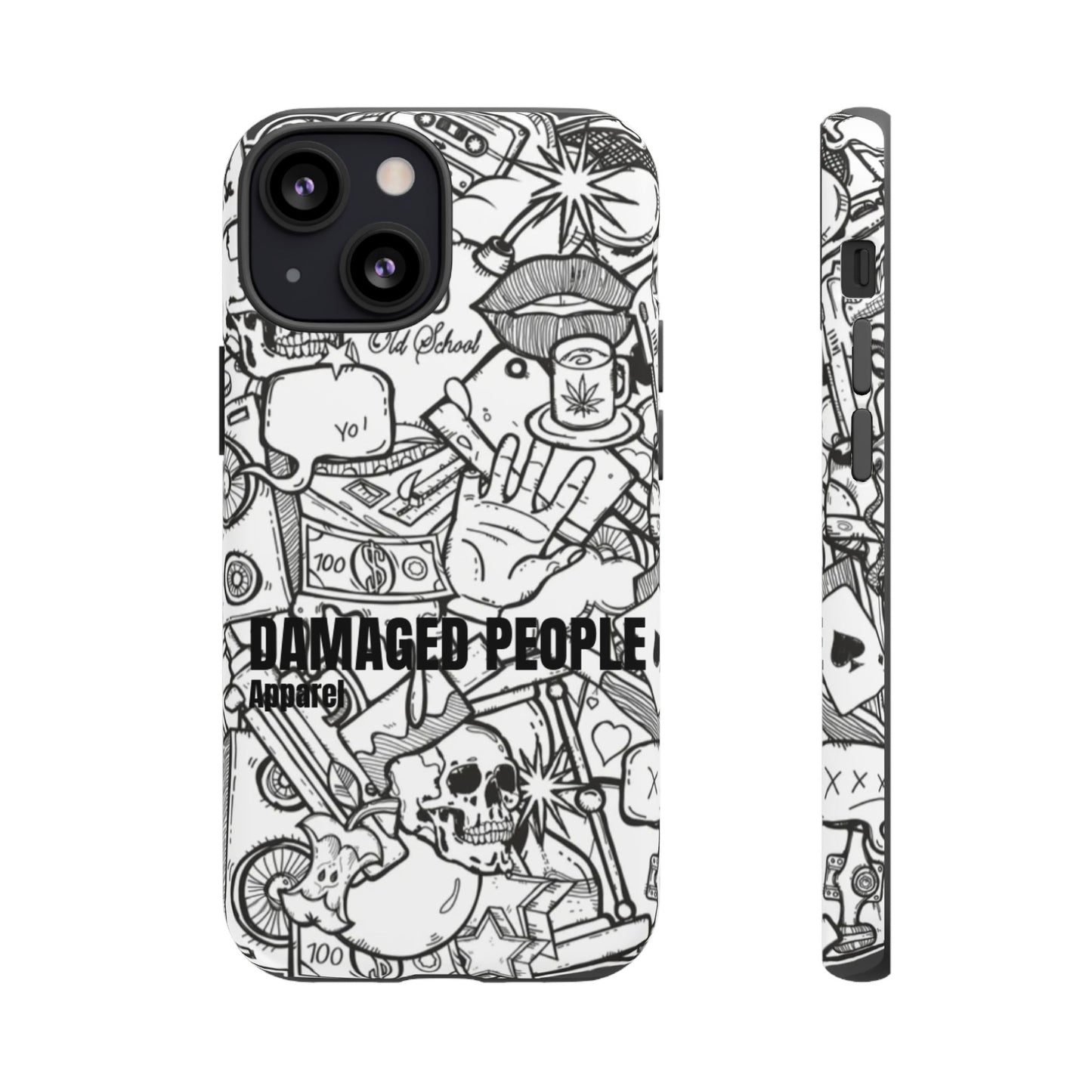 Tough Cases - Damaged People Phone Case - Edgy Vintage Design for Creative Spirits