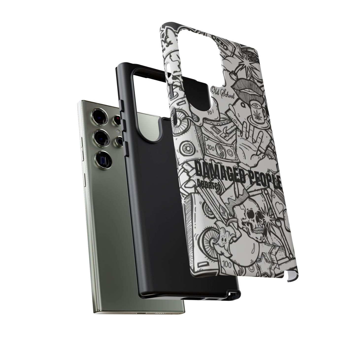 Tough Cases - Damaged People Phone Case - Edgy Vintage Design for Creative Spirits