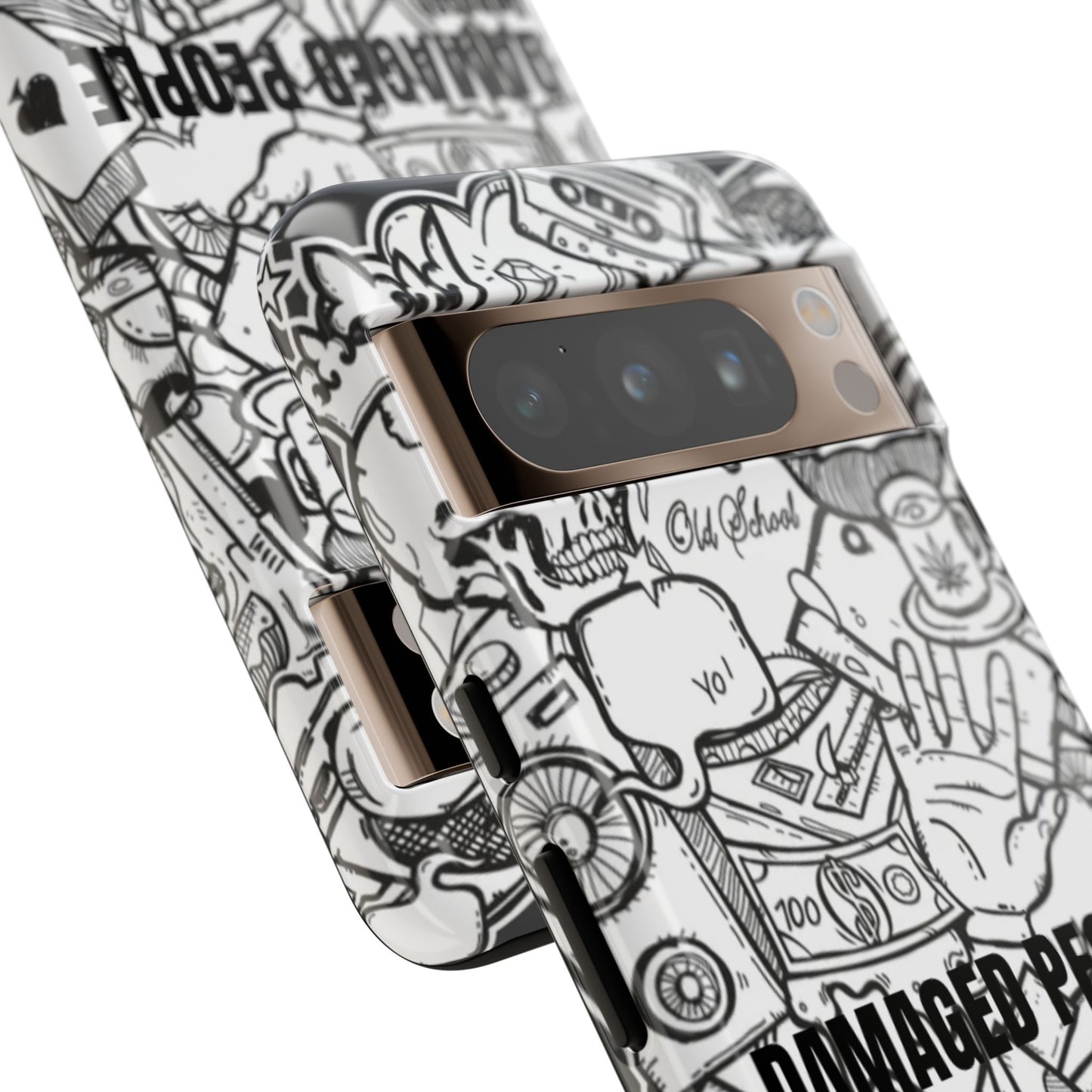 Tough Cases - Damaged People Phone Case - Edgy Vintage Design for Creative Spirits