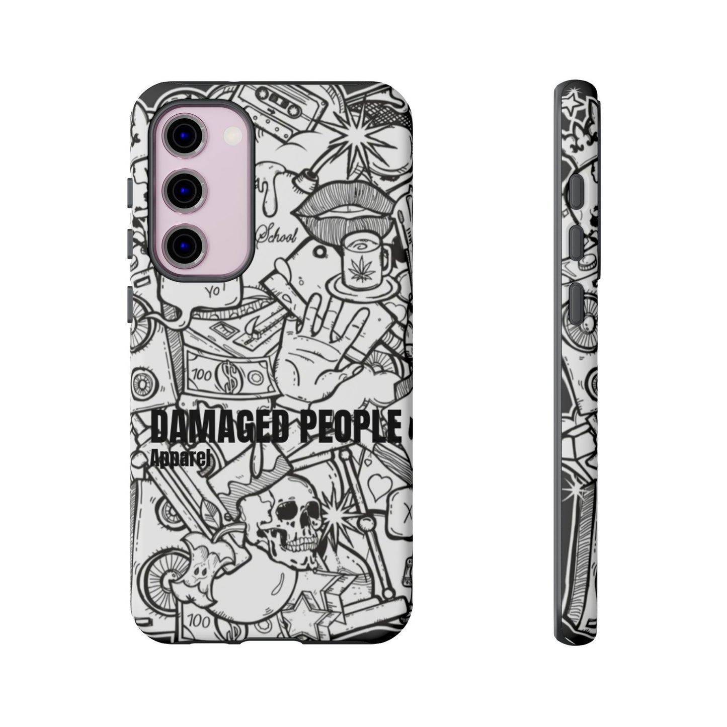 Tough Cases - Damaged People Phone Case - Edgy Vintage Design for Creative Spirits
