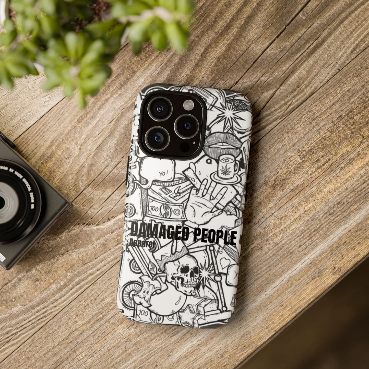 Tough Cases - Damaged People Phone Case - Edgy Vintage Design for Creative Spirits