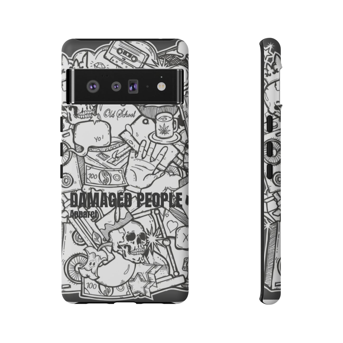 Tough Cases - Damaged People Phone Case - Edgy Vintage Design for Creative Spirits