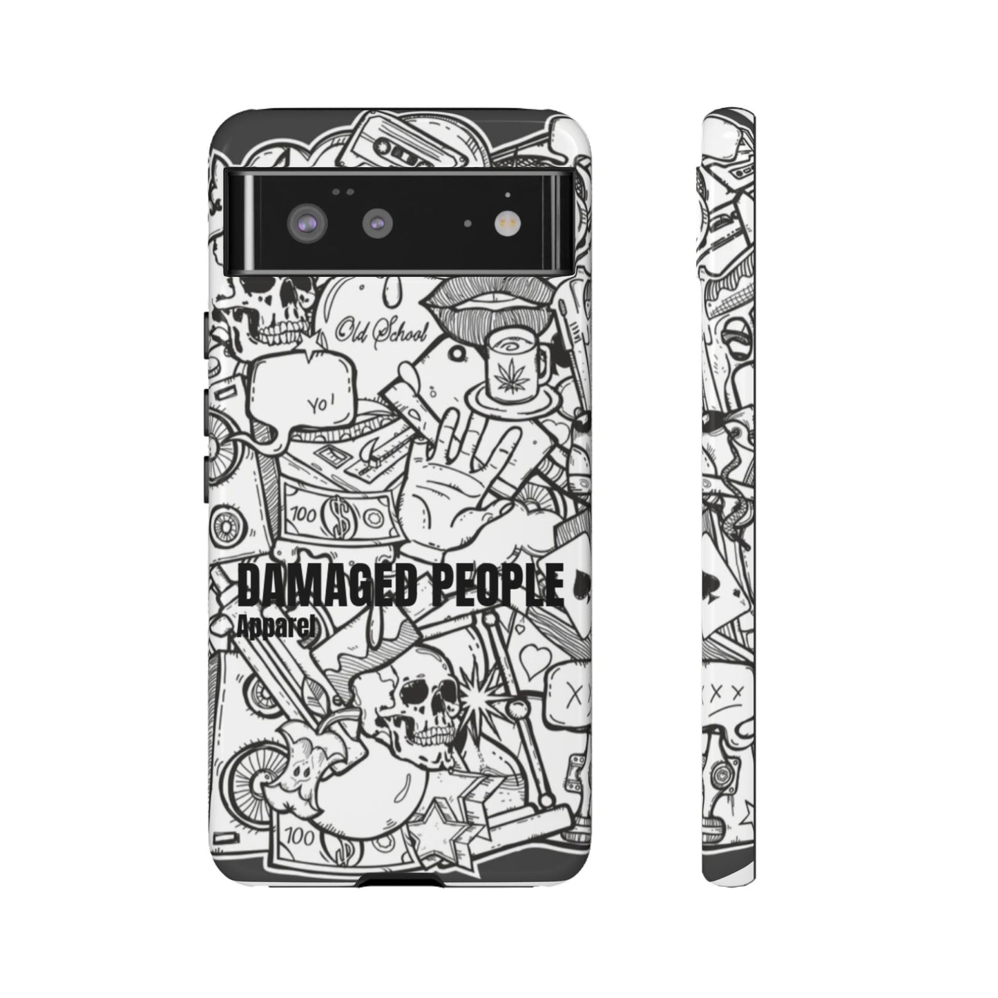 Tough Cases - Damaged People Phone Case - Edgy Vintage Design for Creative Spirits