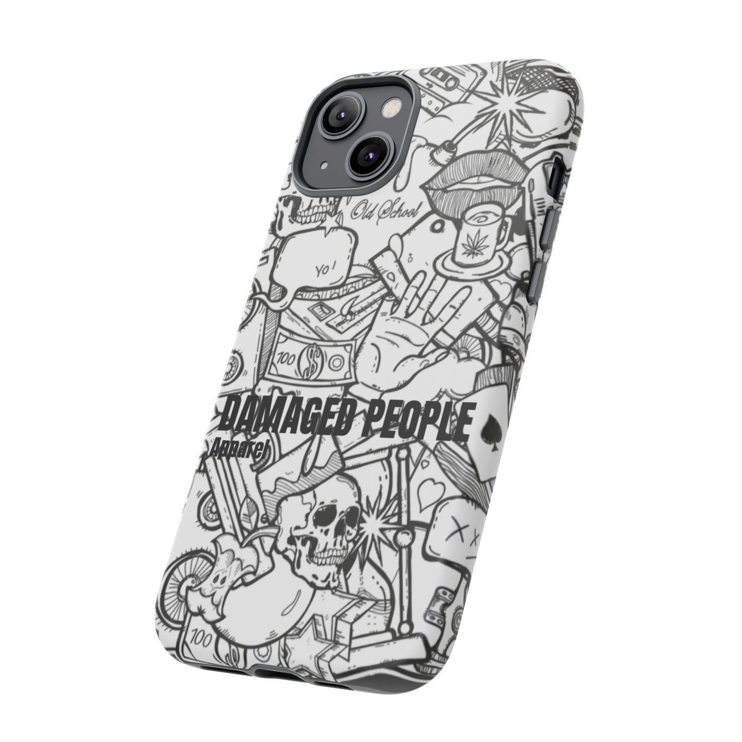 Tough Cases - Damaged People Phone Case - Edgy Vintage Design for Creative Spirits