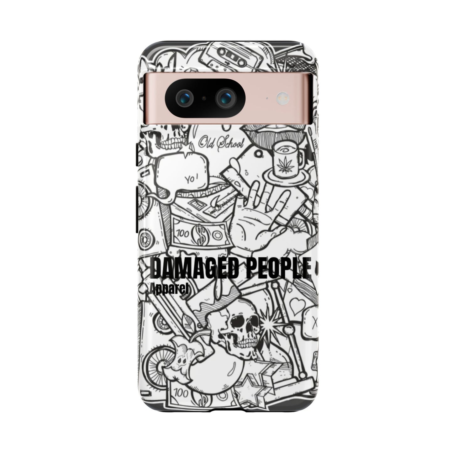 Tough Cases - Damaged People Phone Case - Edgy Vintage Design for Creative Spirits