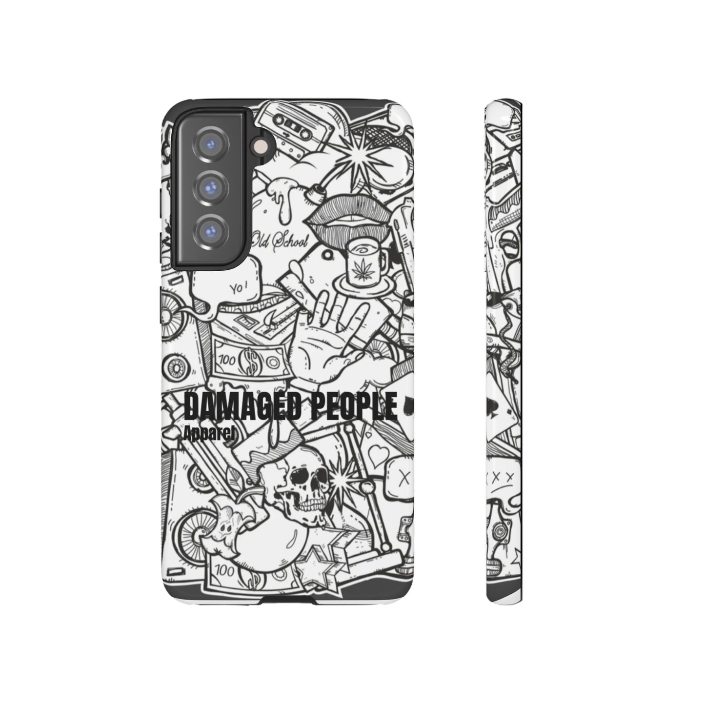 Tough Cases - Damaged People Phone Case - Edgy Vintage Design for Creative Spirits