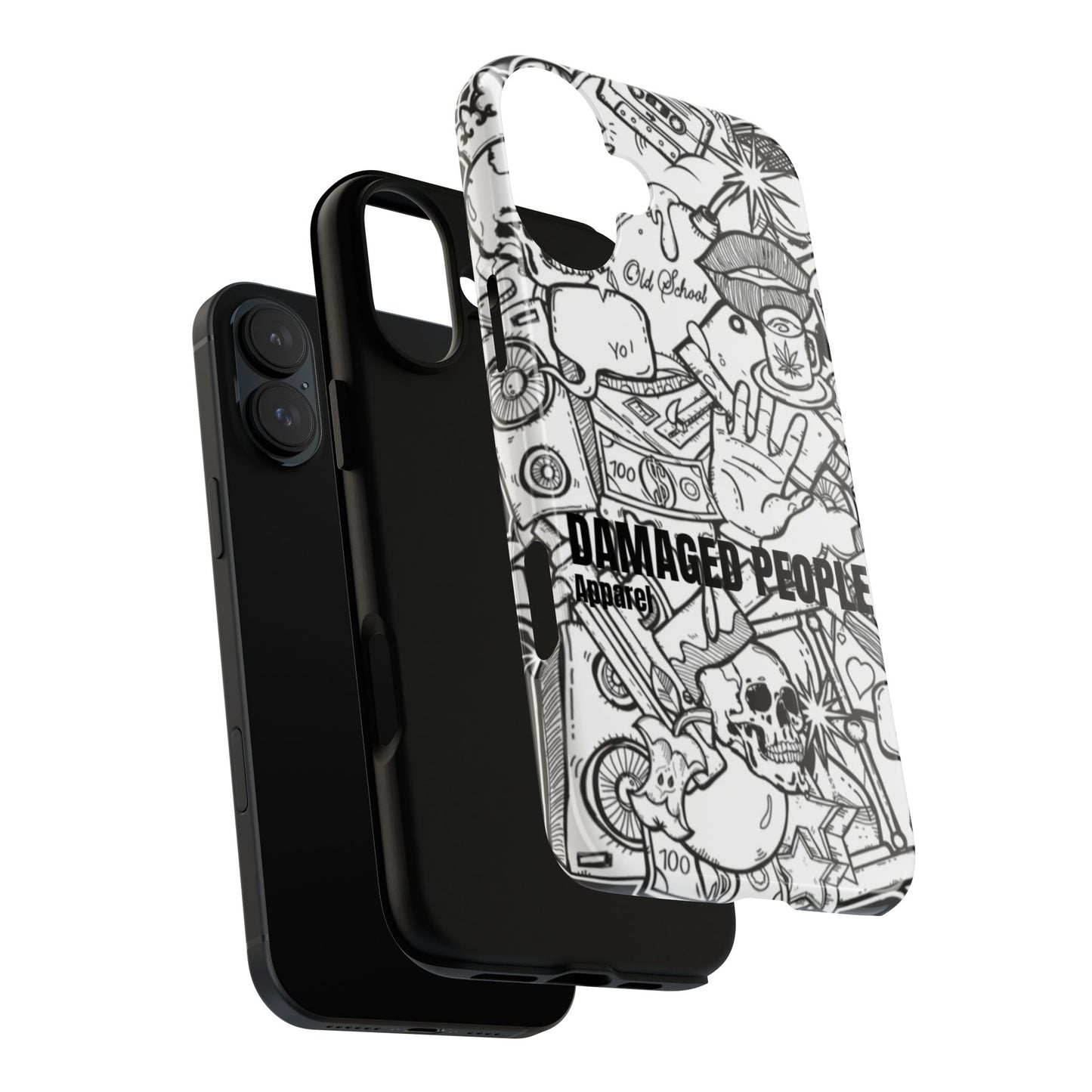 Tough Cases - Damaged People Phone Case - Edgy Vintage Design for Creative Spirits