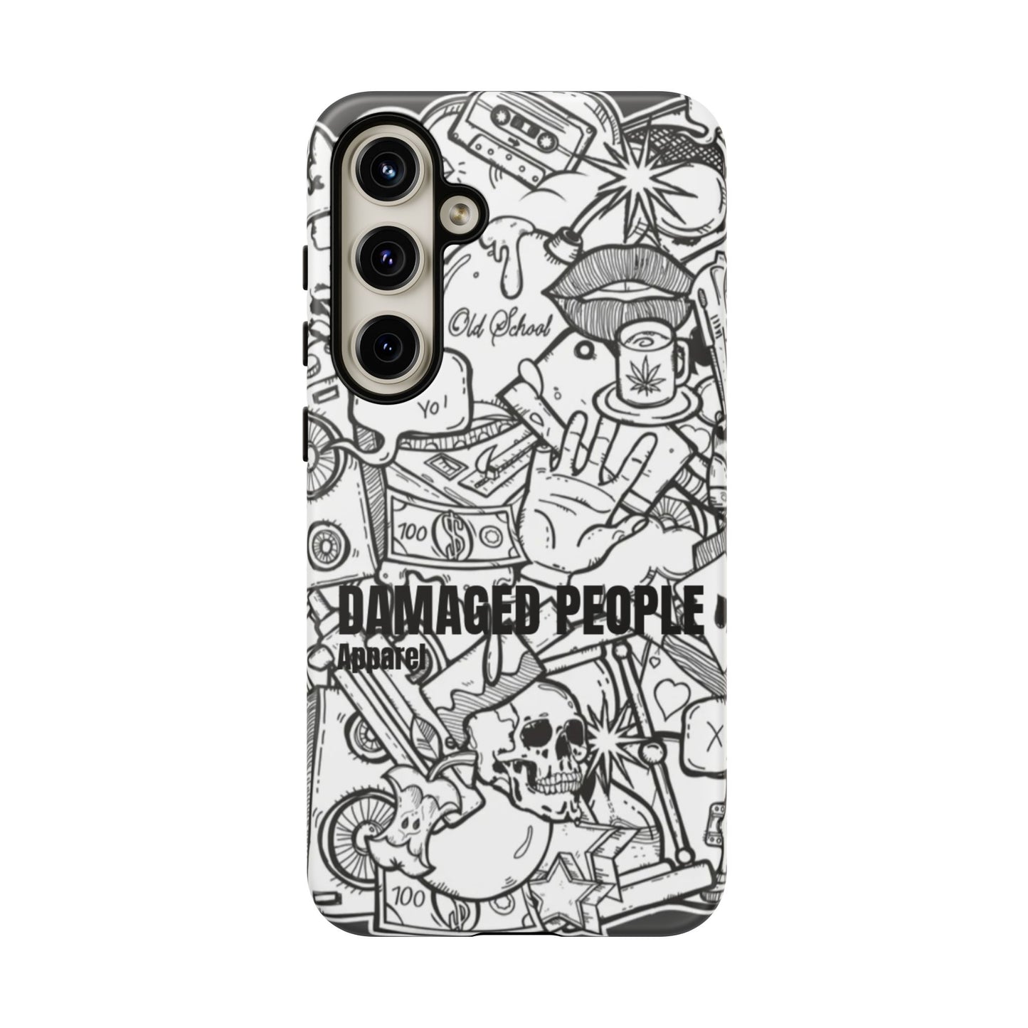 Tough Cases - Damaged People Phone Case - Edgy Vintage Design for Creative Spirits