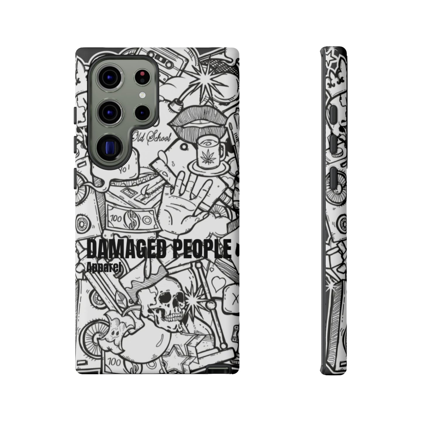 Tough Cases - Damaged People Phone Case - Edgy Vintage Design for Creative Spirits