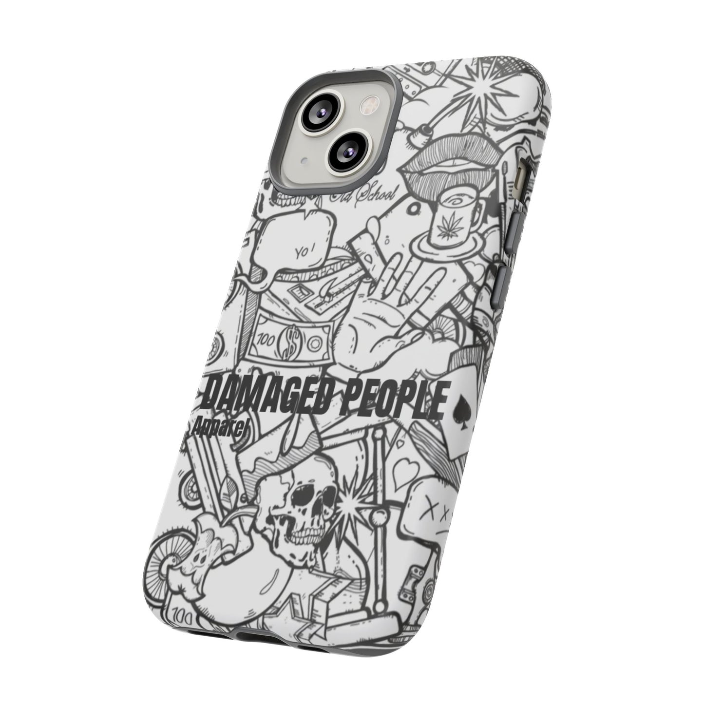 Tough Cases - Damaged People Phone Case - Edgy Vintage Design for Creative Spirits