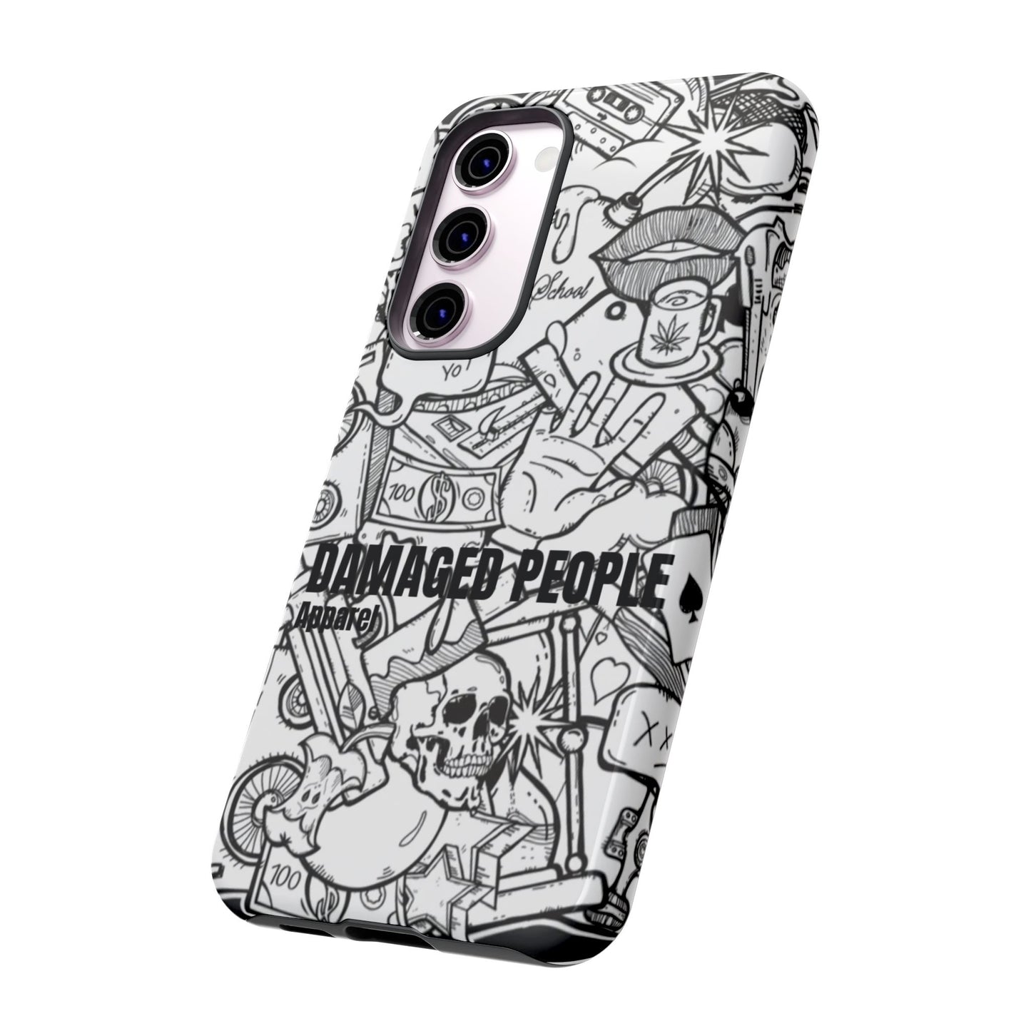 Tough Cases - Damaged People Phone Case - Edgy Vintage Design for Creative Spirits