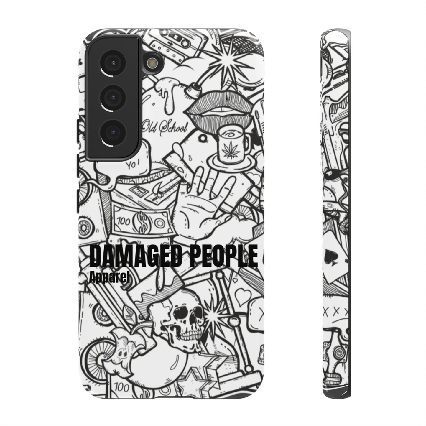 Tough Cases - Damaged People Phone Case - Edgy Vintage Design for Creative Spirits