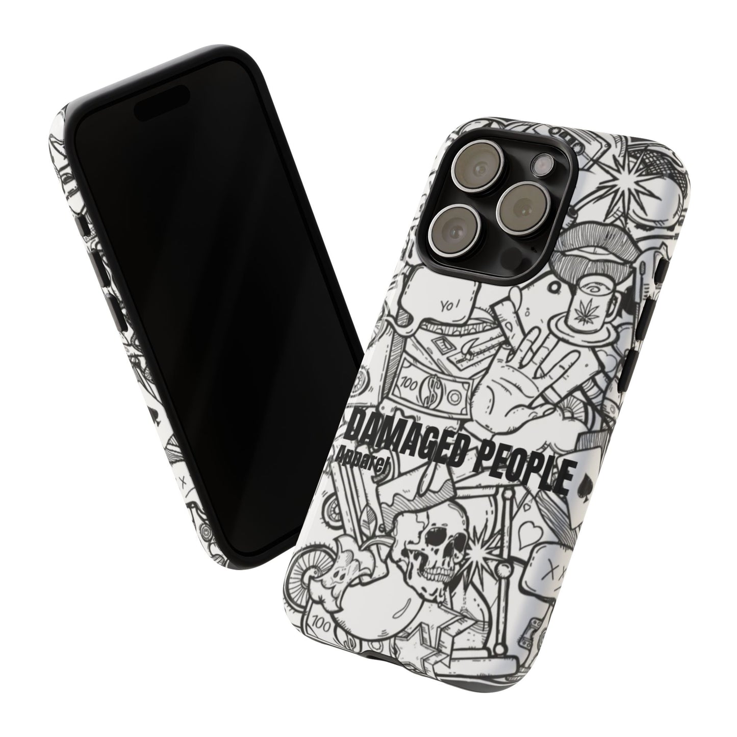 Tough Cases - Damaged People Phone Case - Edgy Vintage Design for Creative Spirits