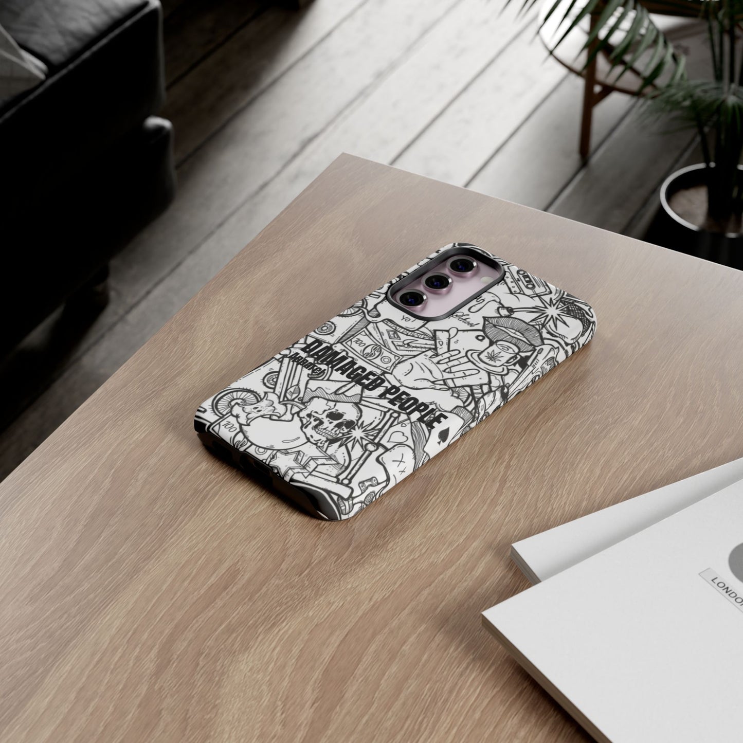 Tough Cases - Damaged People Phone Case - Edgy Vintage Design for Creative Spirits