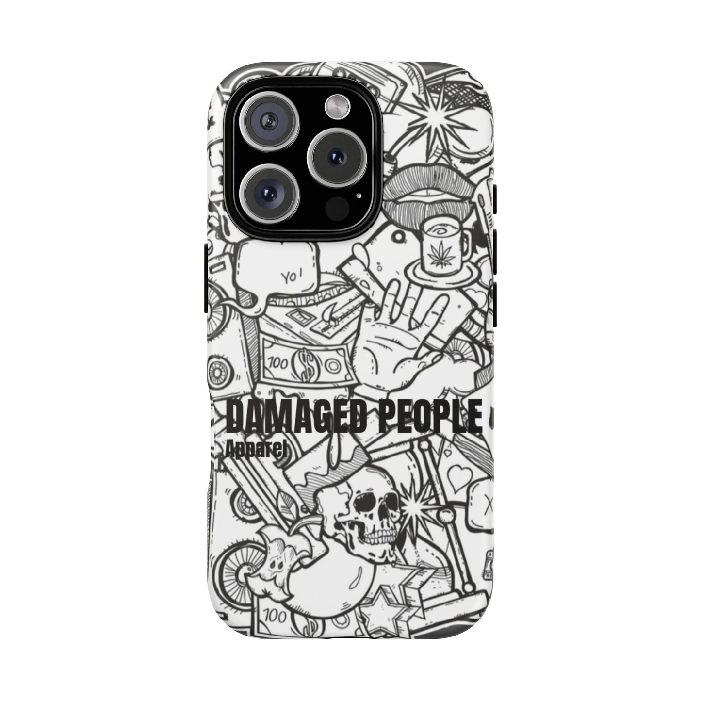 Tough Cases - Damaged People Phone Case - Edgy Vintage Design for Creative Spirits