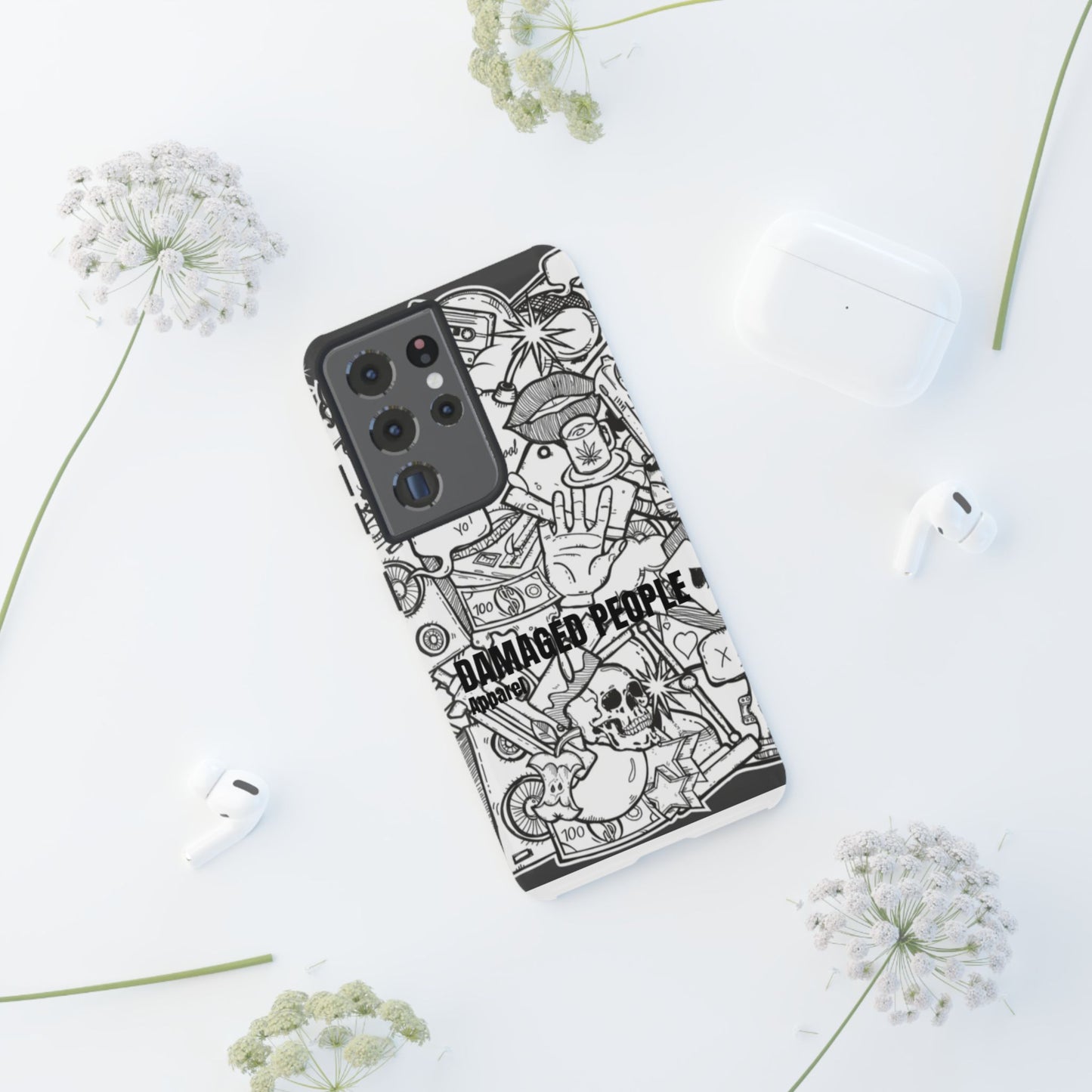 Tough Cases - Damaged People Phone Case - Edgy Vintage Design for Creative Spirits