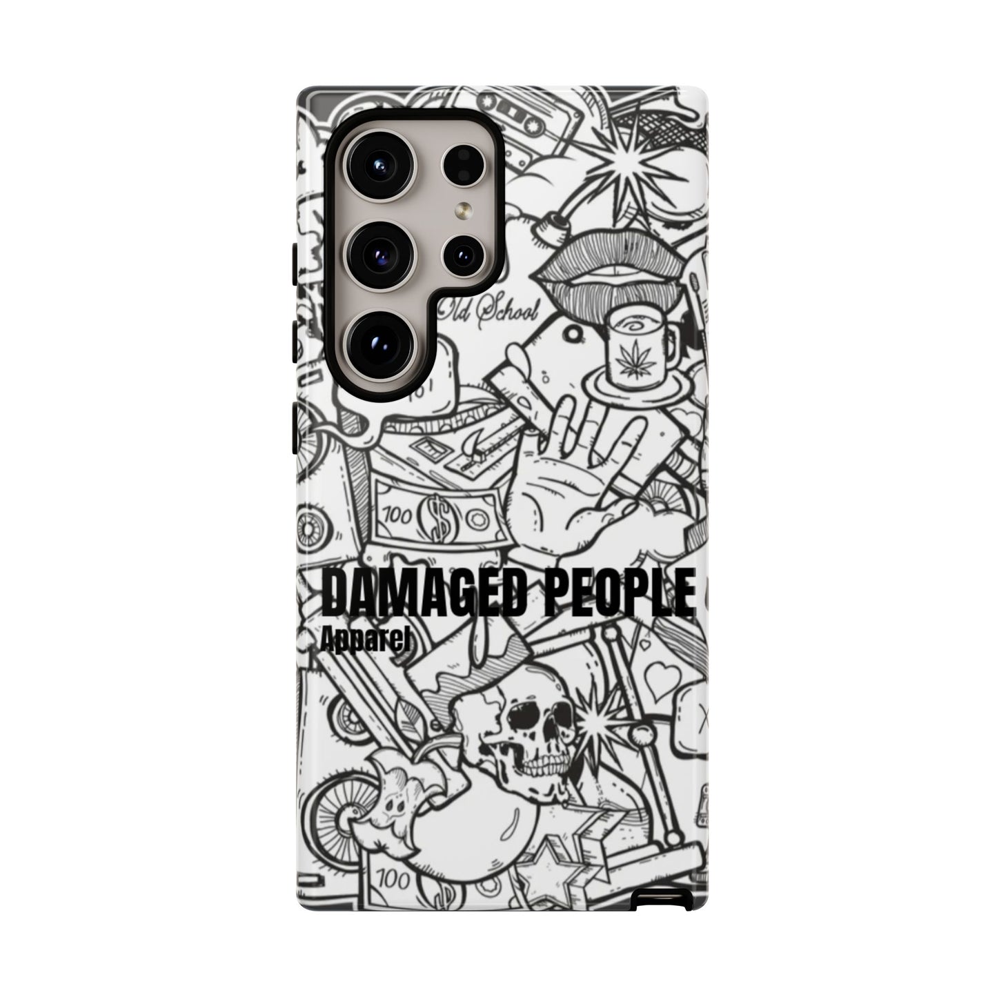 Tough Cases - Damaged People Phone Case - Edgy Vintage Design for Creative Spirits